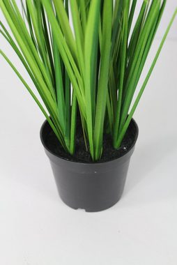 Kunstgras Künstliches Deko Gras 40 cm mit Blüten Gras, Arnusa, Höhe 40 cm, Kunstpflanze im Topf künstliche Pflanze