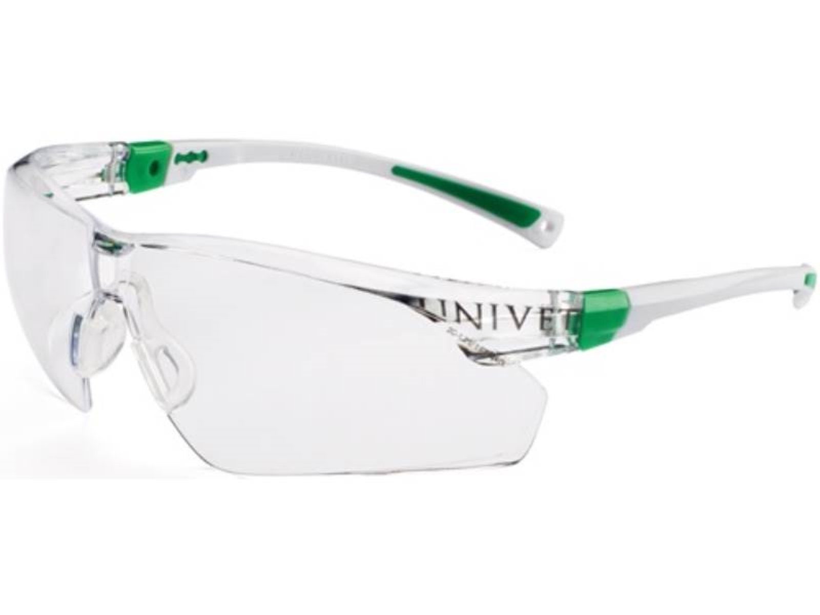 klar Bügel 170 PC Schutzbrille EN weiß U Univet Arbeitsschutzbrille 166,EN UP grün,Scheibe 506