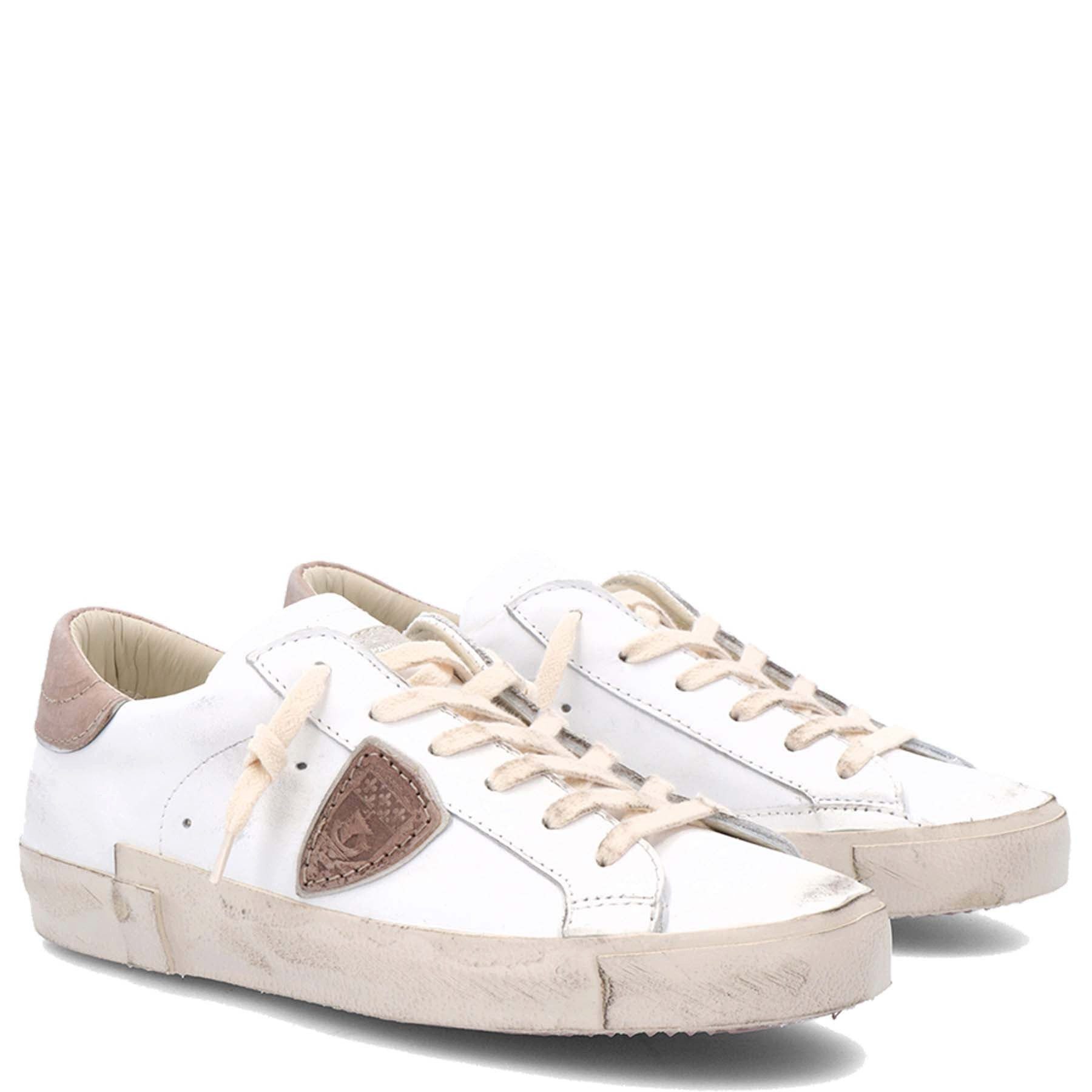 PHILIPPE MODEL PHILIPPE MODEL Sneaker PRSX LOW aus Leder - Veau Pop Blanc Jaune Sneaker