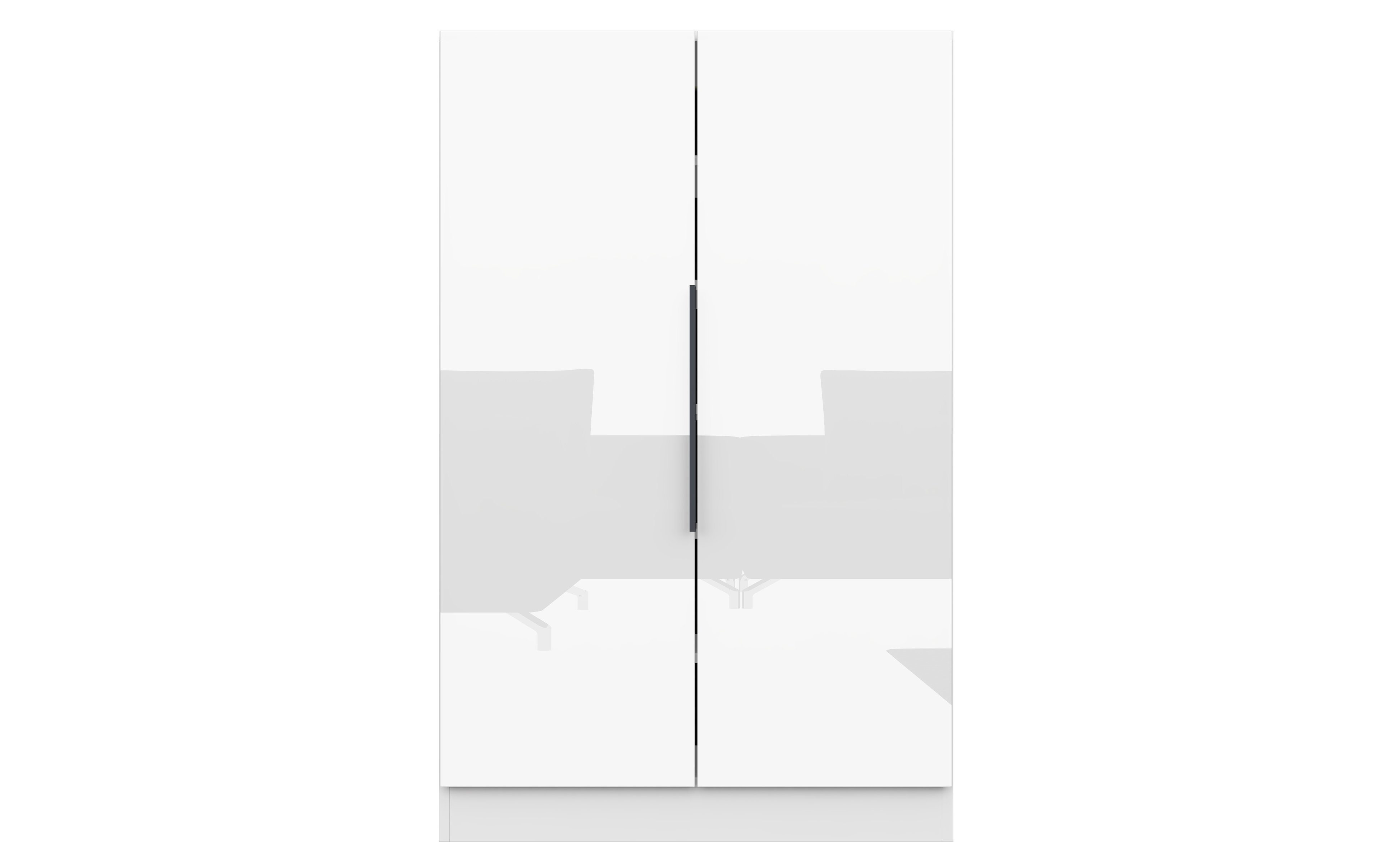 Möbel 2 weiß-matt/weiß-glanz borchardt Schuhkommode Türen Vaia,