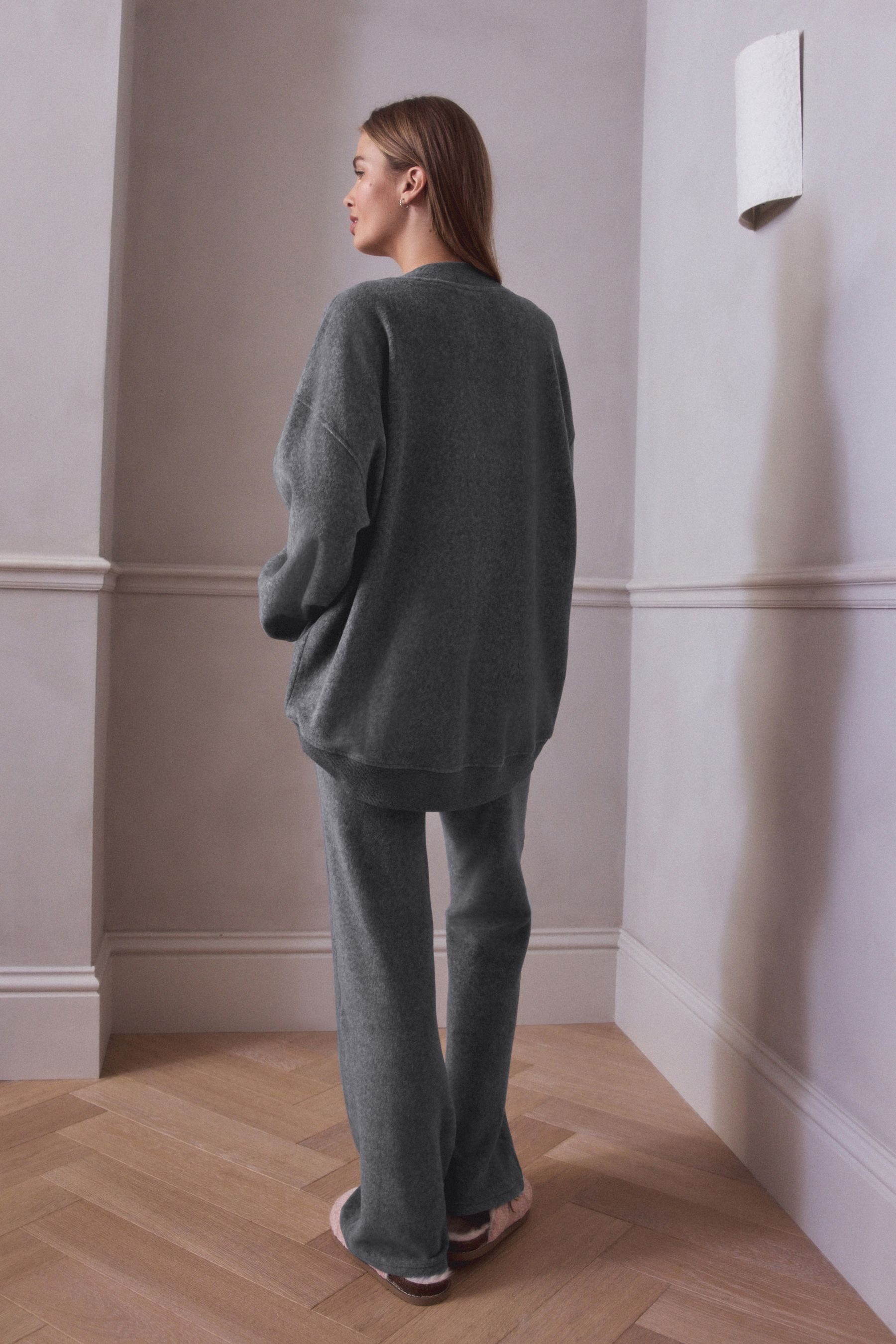 Next Langarmshirt & Hose Fleece-Tunika und Jogginghose, Set (2-tlg) günstig online kaufen