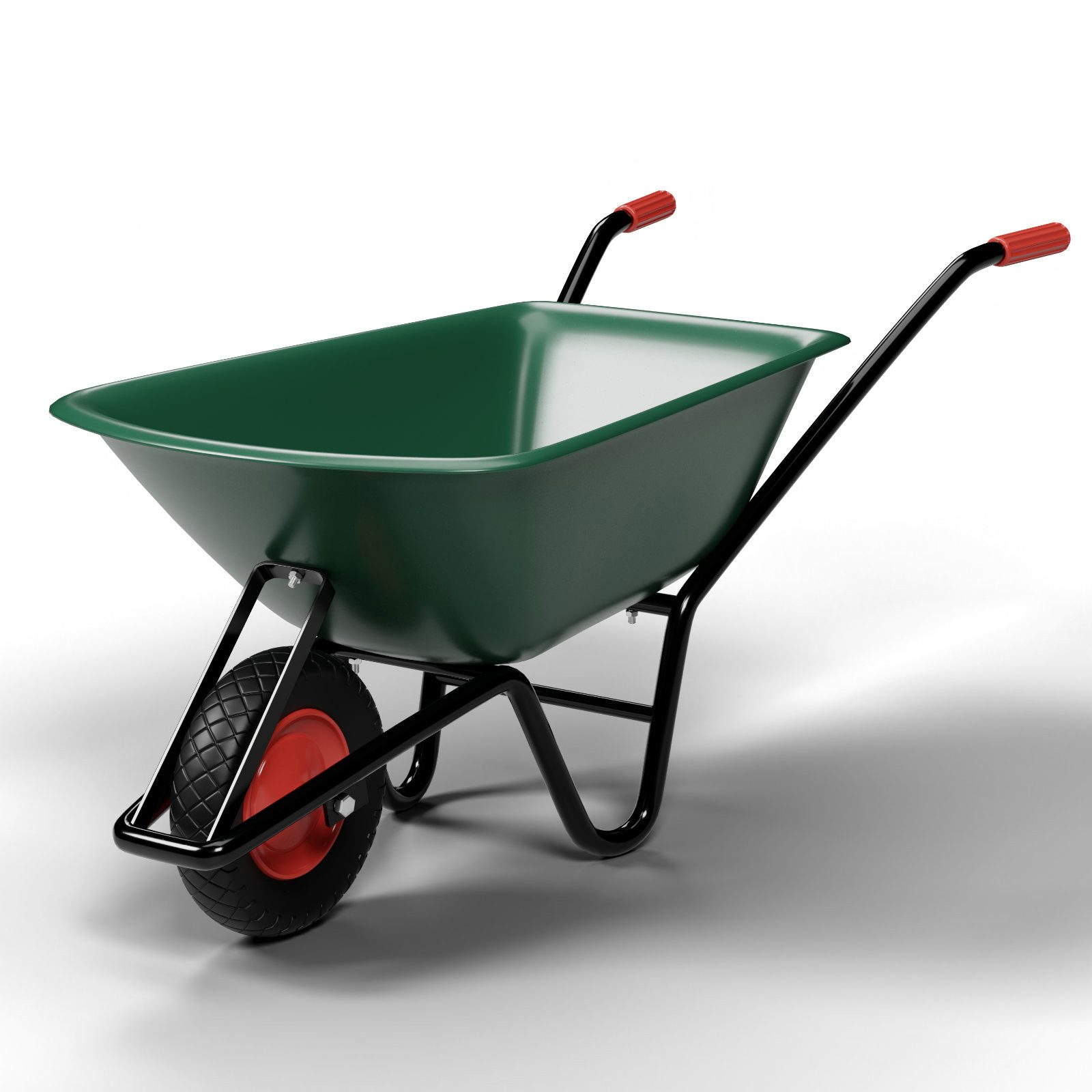 Schubkarre Schubkarre Polypropylen Grün 100 Liter 150 Kilogramm Luftreifen Robust
