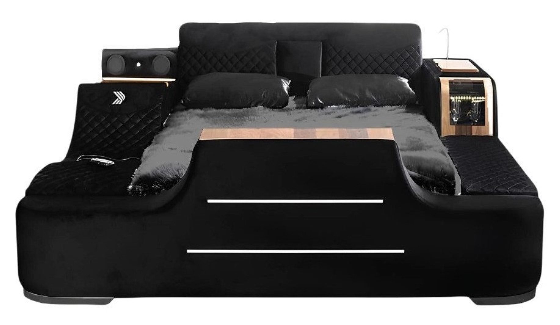 Xlmoebel Multimediabett Multifunktionales Doppelbett mit TV-Hebesystem (1-tlg., Multifunktionelles Bett), Hergestellt in Europa