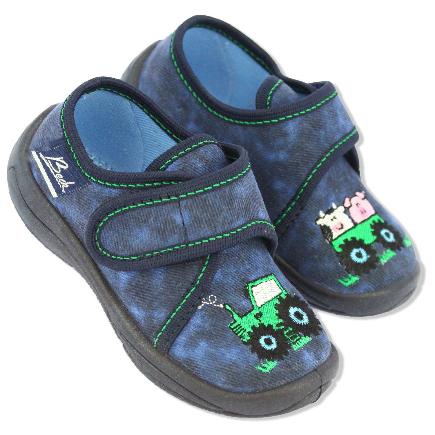 Beck Kleinkind Hausschuh Little Farm Hausschuh (atmungsaktive, leichte, flexible Schuhe, für Kita, Kindergarten, Zuhause) leichte flexible Laufsohle, Obermaterial + Futter Baumwolle
