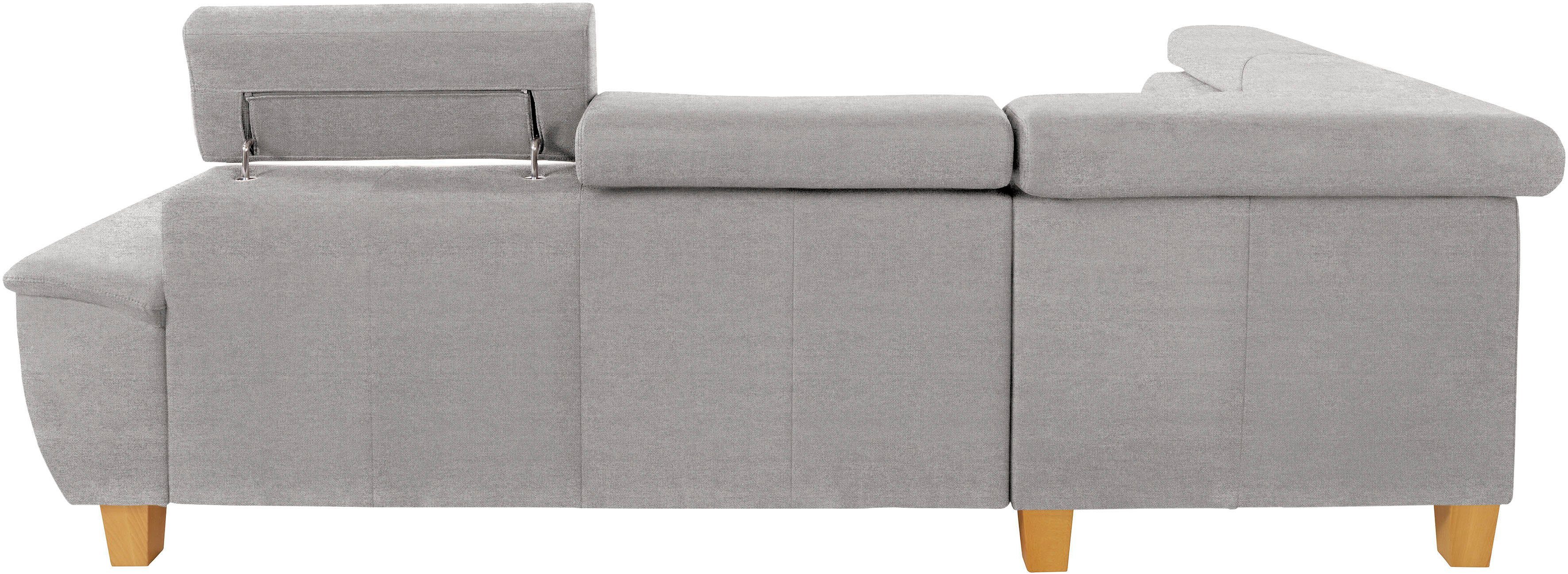 exxpo Bettkasten sofa wahlweise Bettfunktion Ecksofa Enya, - inklusive fashion Kopfteilverstellung, und