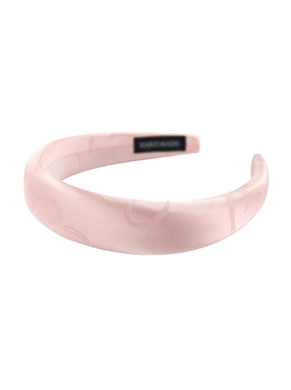 axy Haarreif Breit gepolsterter Haarreif aus Seidenstoff mit Herzmuster, Vintage Damen Haareifen im romantischen Stil Haarband