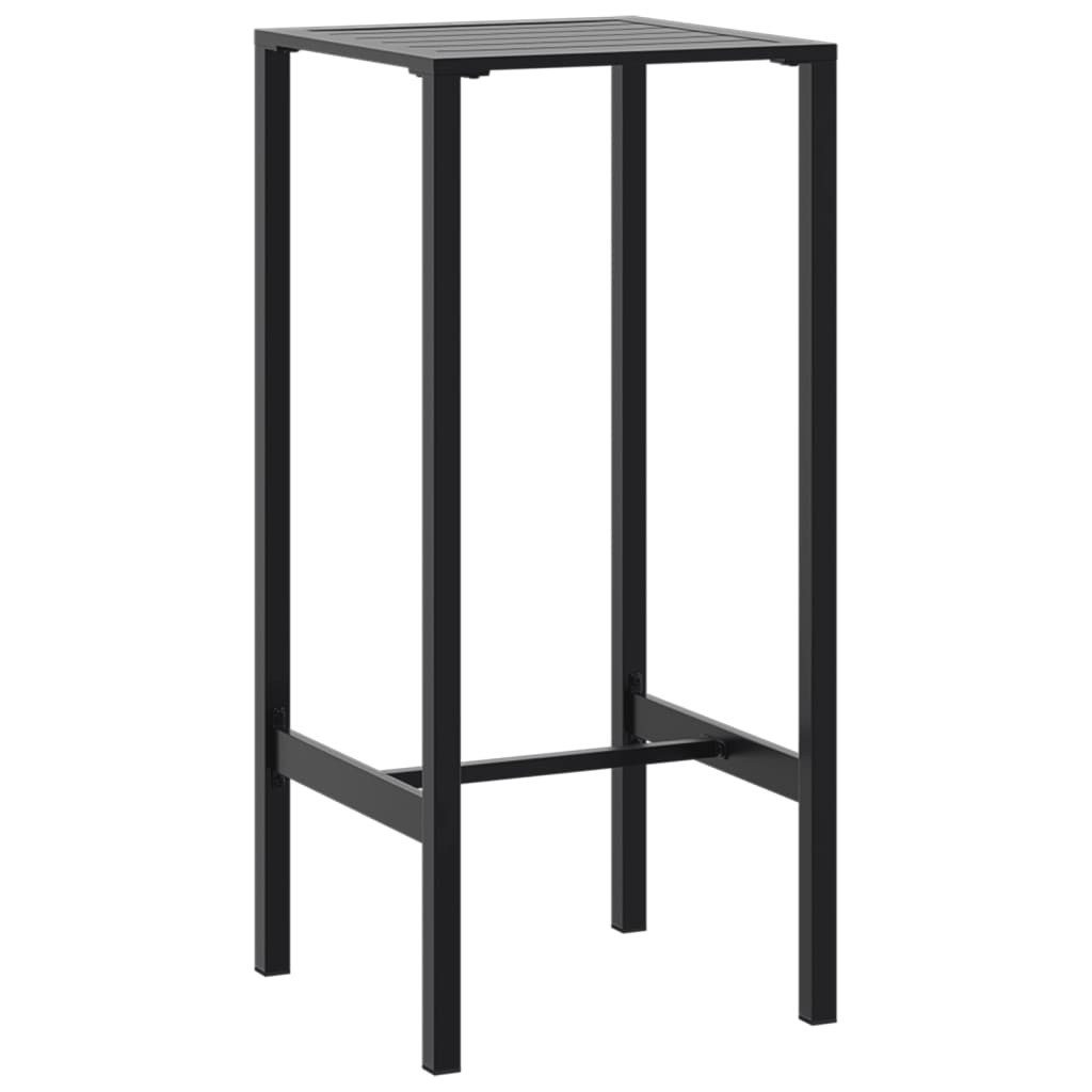 Gartentisch Bartisch Schwarz 50x50x110 cm Pulverbeschichteter Stahl