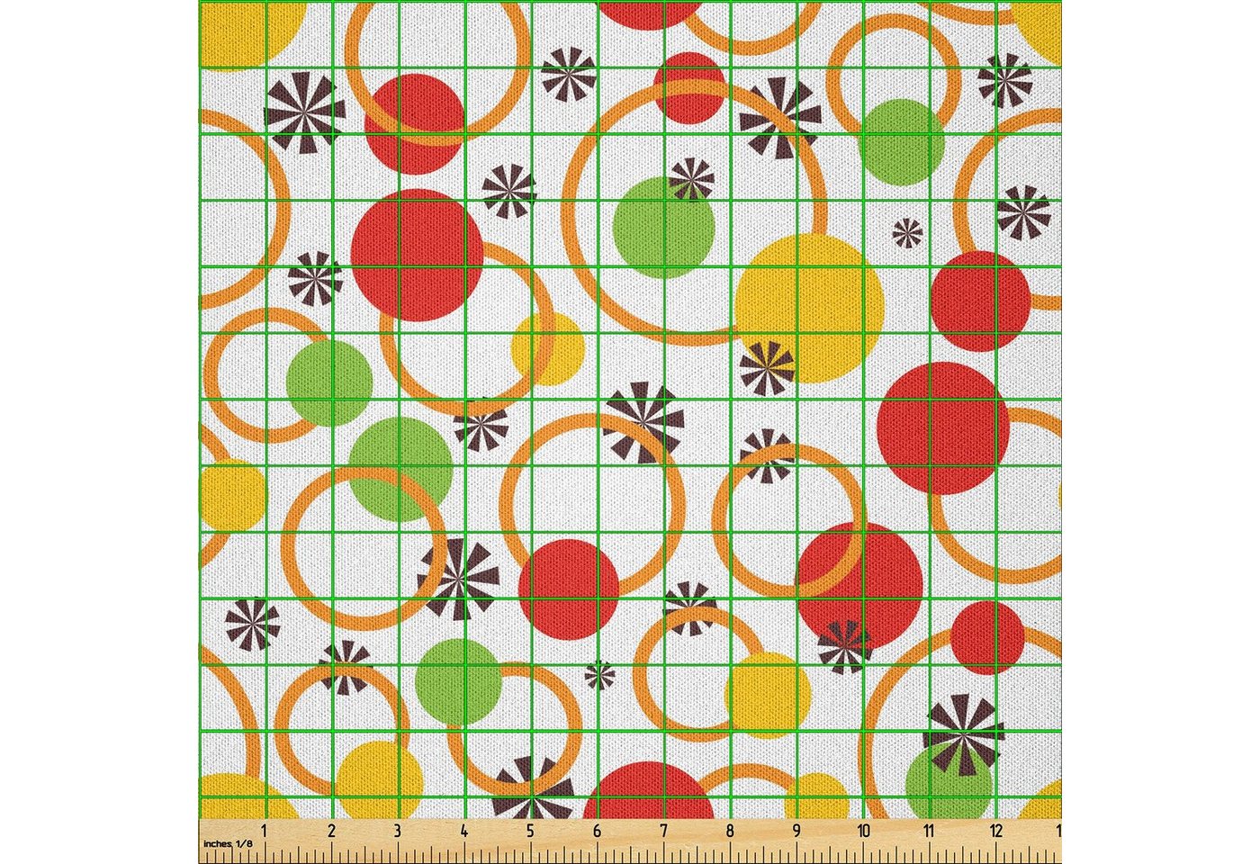 Thumbnail - Abakuhaus Stoff DIY Bastler Stoff für Dekorationszwecke, Bunt Kreise Dots Design