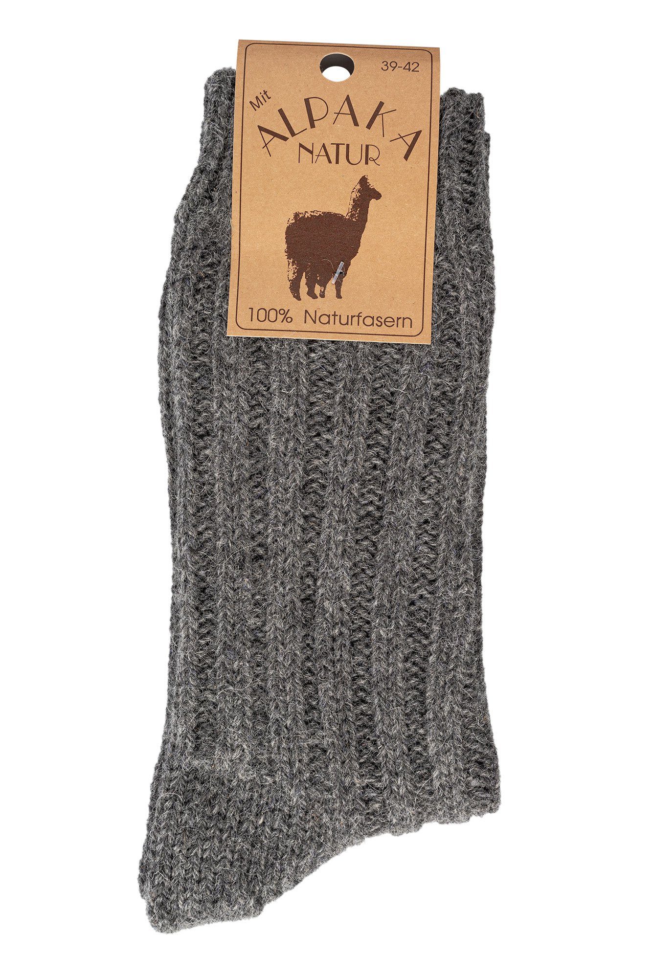 Wowerat Socken 2 Paar Alpaka-Wollsocken, 100% Wolle, für Damen & Herren – Bild 2 von 3
