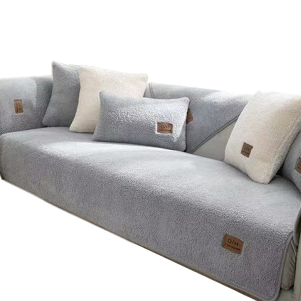 FELIXLEO Sofabezug Anti-rutsch Sofahusse Weicher Samt Sofaüberwurf Couchbezug 110x160cm,