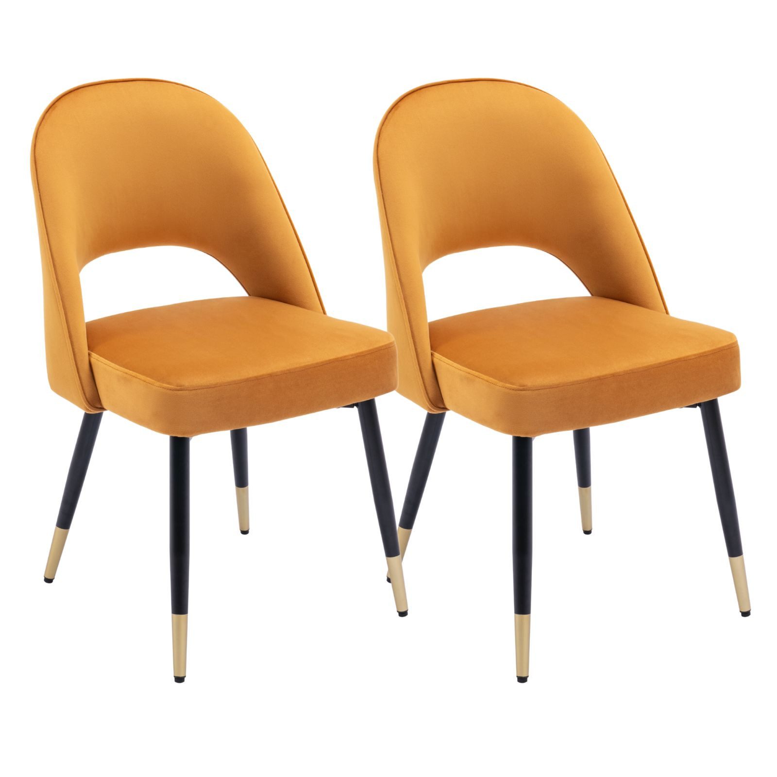 CHAIRUS Polsterstuhl Samt-Stühle 2er-Set mit Metallbeinen für Küche, Ess- oder Wohnzimmer (2 St), Esszimmerstuhl, Küchenstuhl, Wohnzimmerstuhl