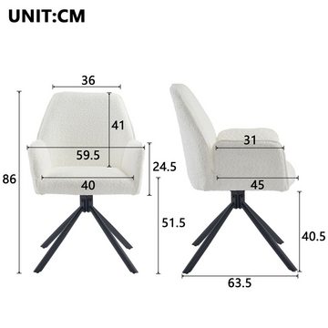 Tongtong Armlehnstuhl 180° drehbarer Freizeitstuhl, drehbarer Esszimmerstuhl, Sessel