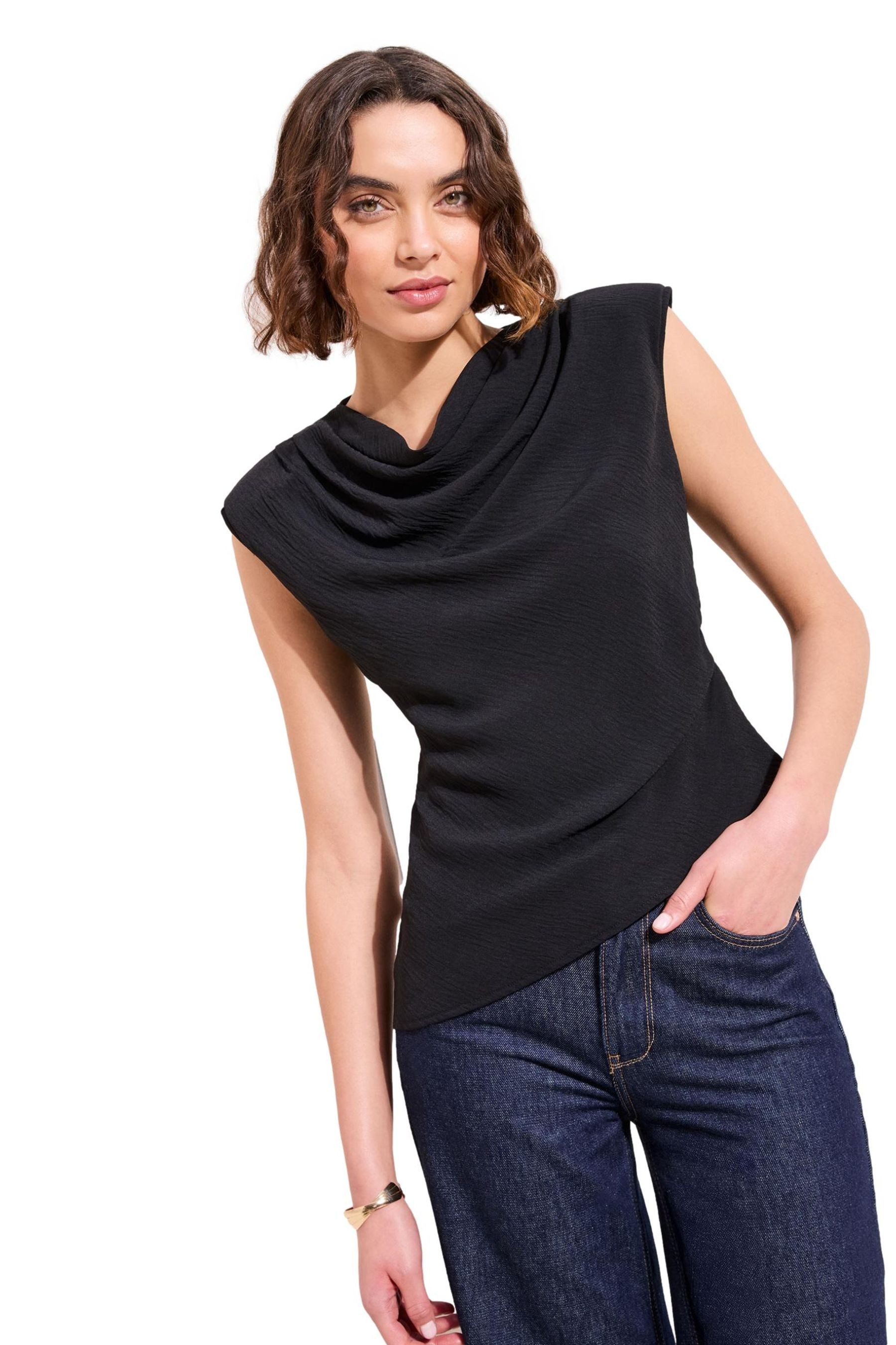 Friends Like These Blusentop Friends Like These asymmetrische, ärmellose Bluse (1-tlg)
