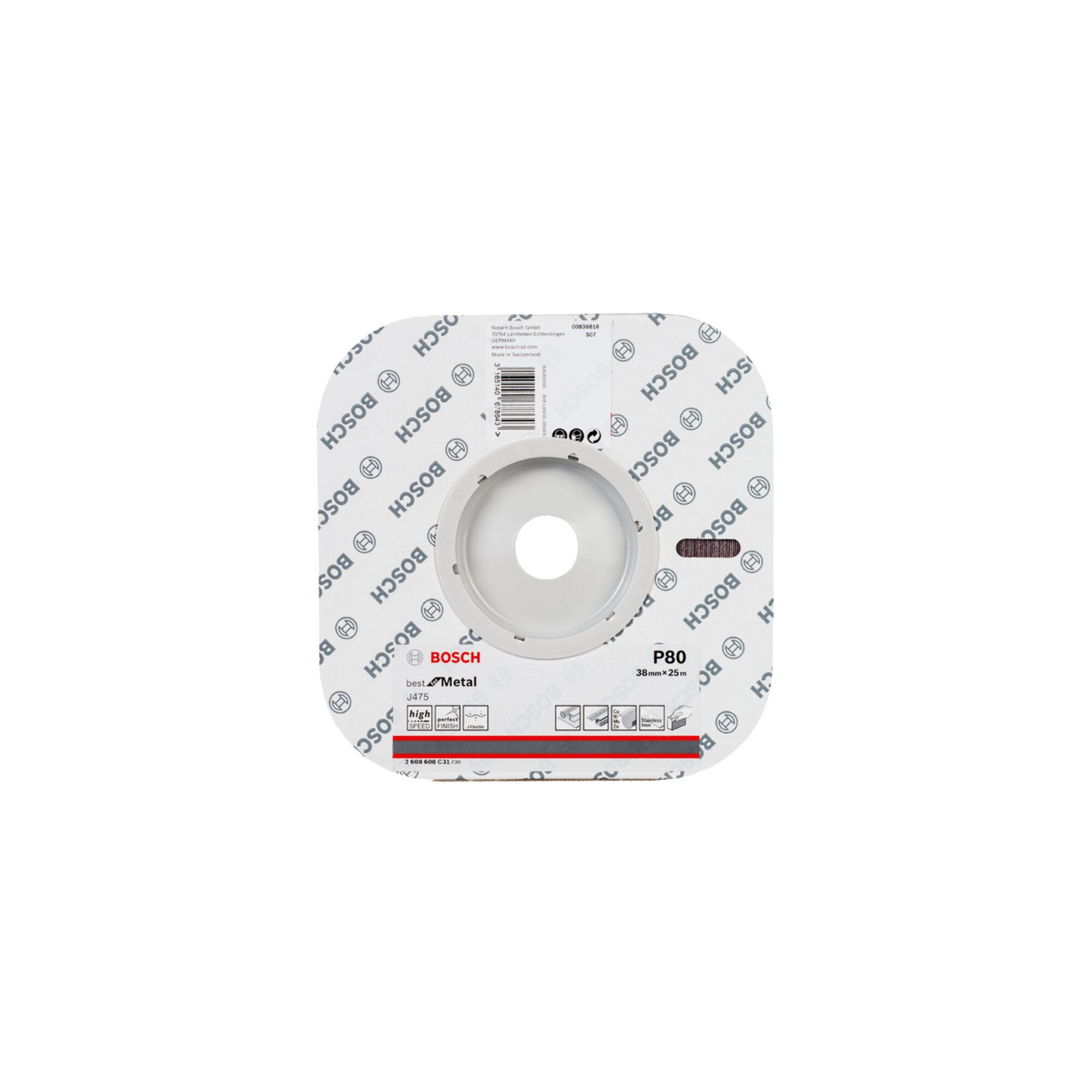 Bosch Professional Schleifroller Bosch Schleifrolle J475 Best for Metal Gewebeschleifrolle 38 mm x 25 m