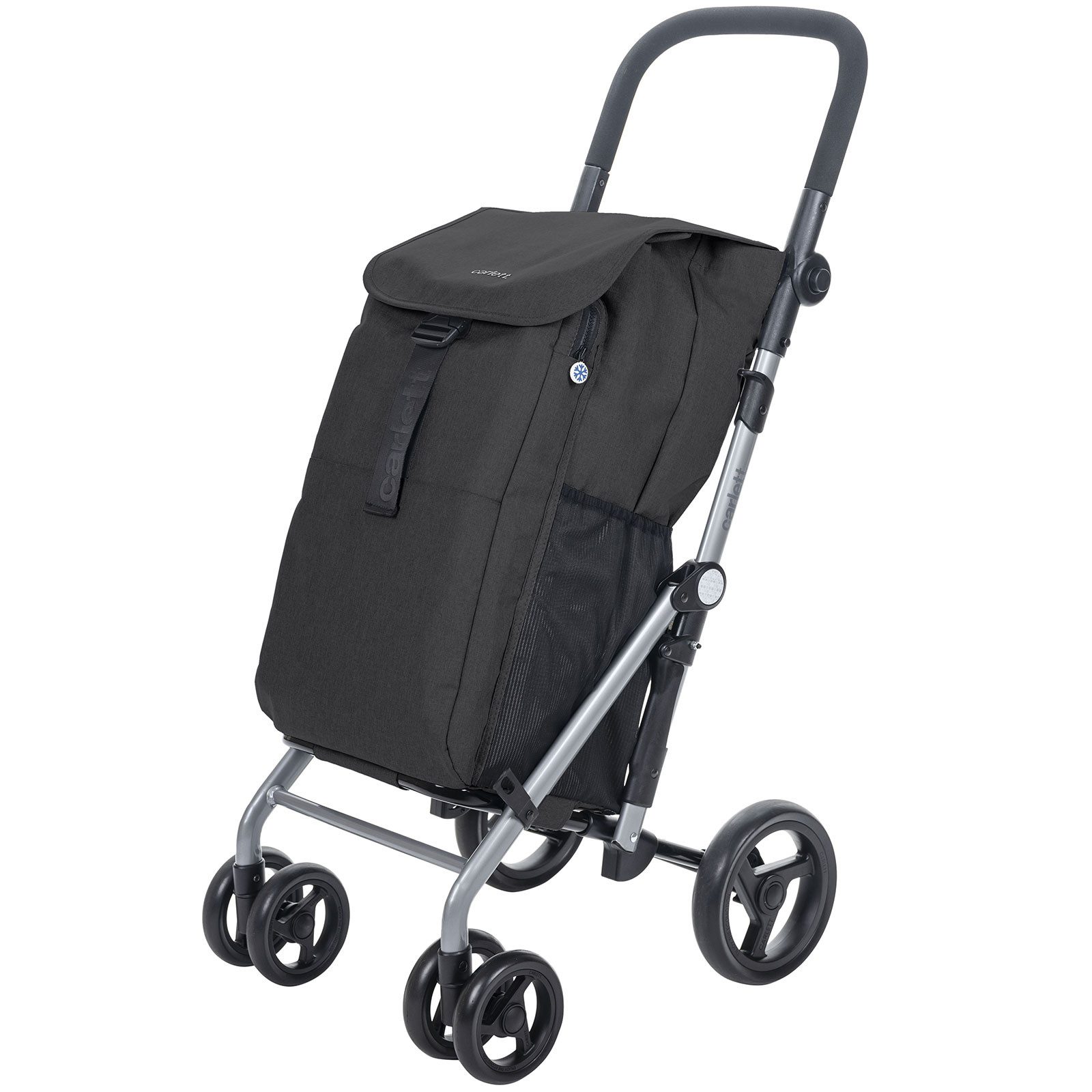 Carlett Einkaufstrolley Einkaufswagen Klappbar Grocery Trolley Shopping Cart, 53 l, Kühltasche 10L, eine Große Kapazität von 25 kg, Für Einkaufen