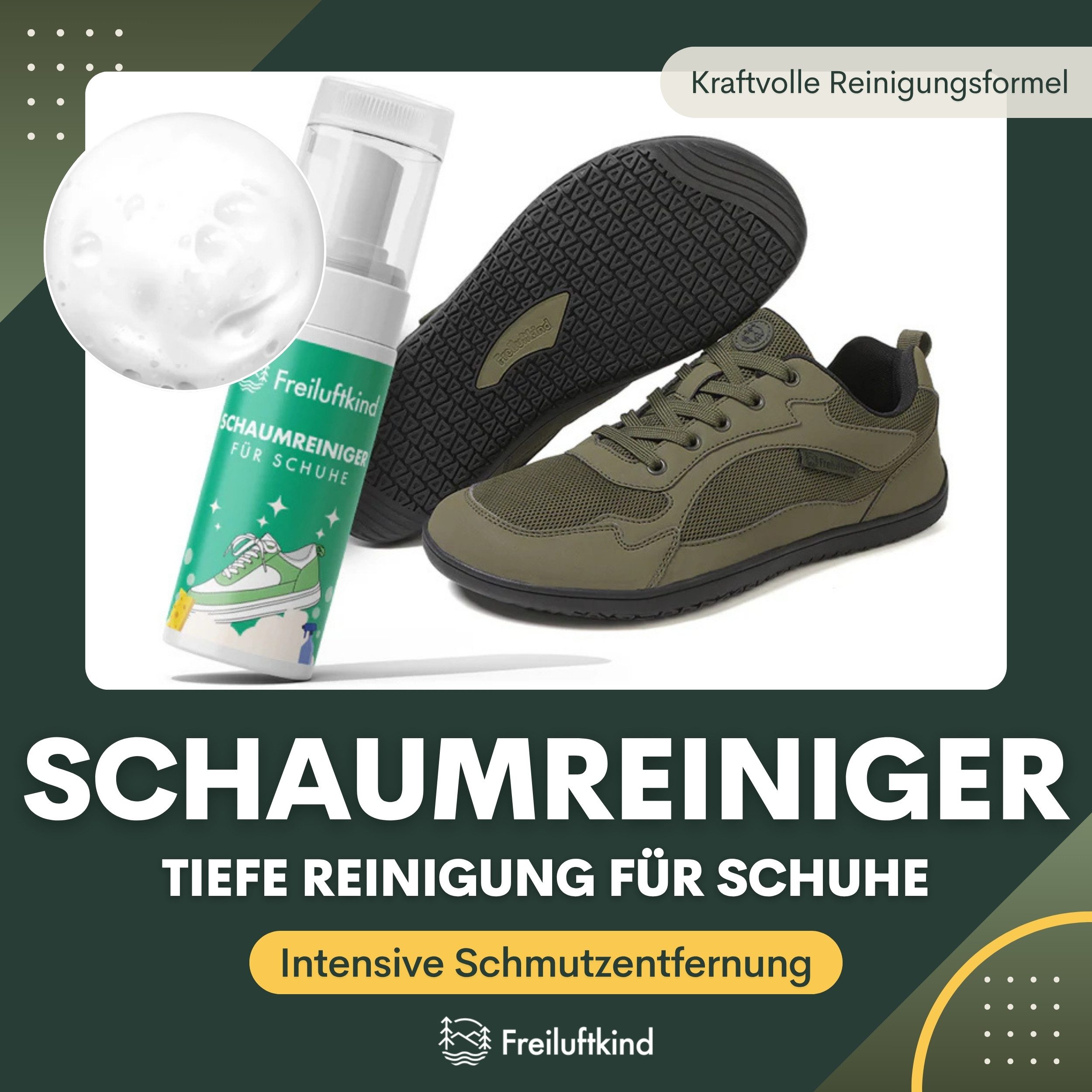Freiluftkind Schaumreiniger mit Bürste 200 ml – Effektiver Schaumreiniger