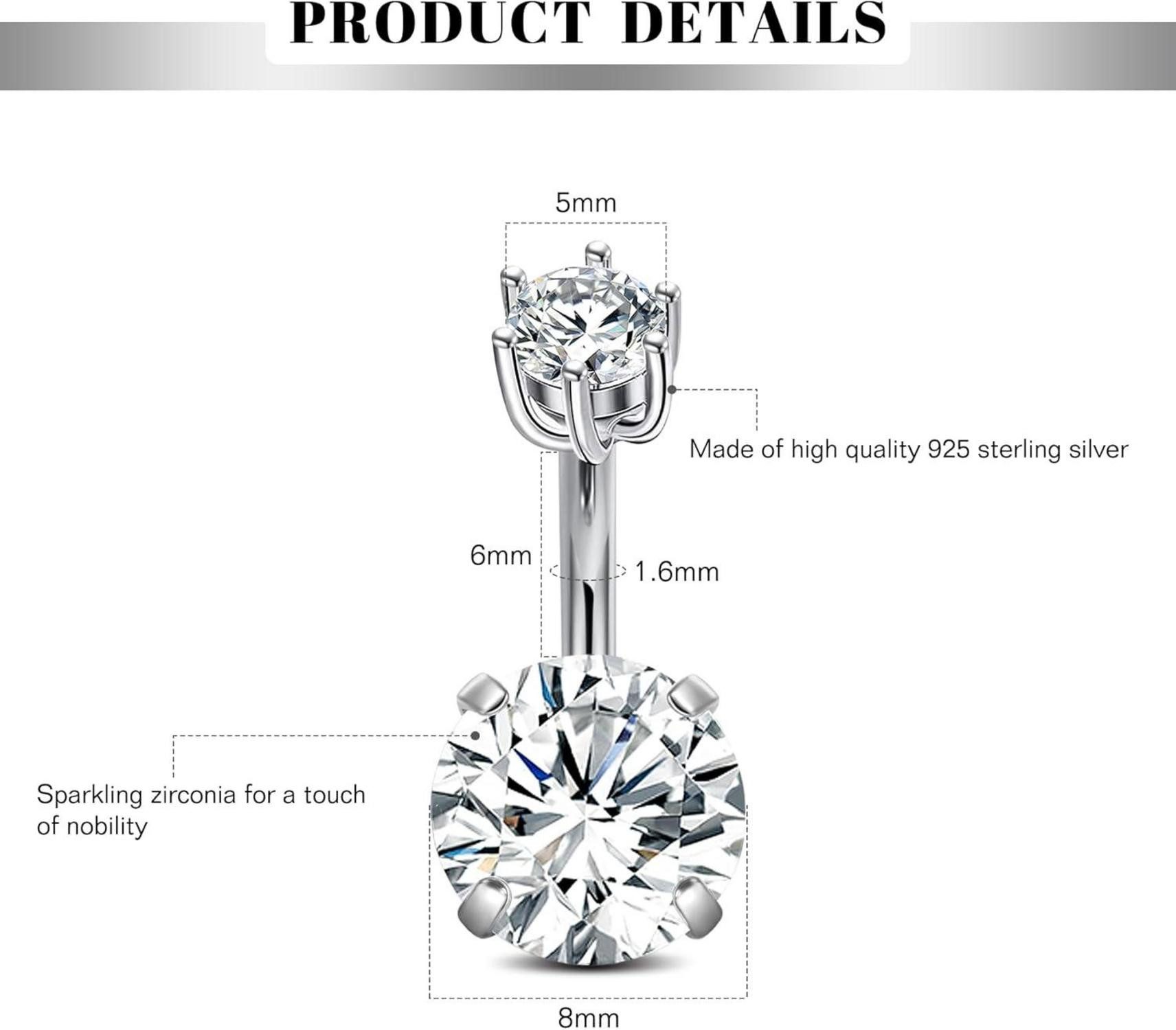 CIZME Bauchnabelpiercing 925 Silber Bauchnabel Ring günstig online kaufen
