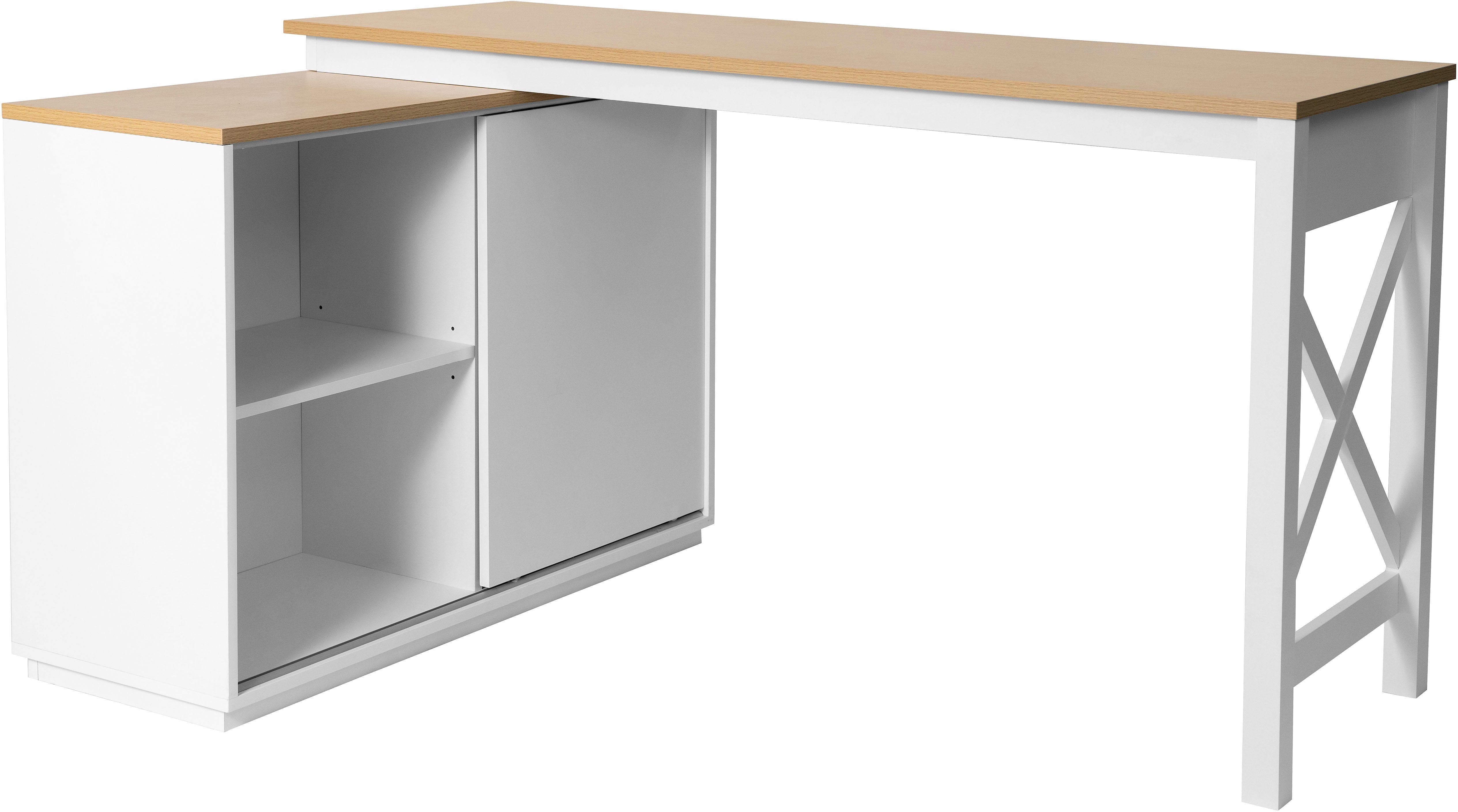 OTTO home Eckschreibtisch SILBA, viel Stauraum, günstig online kaufen