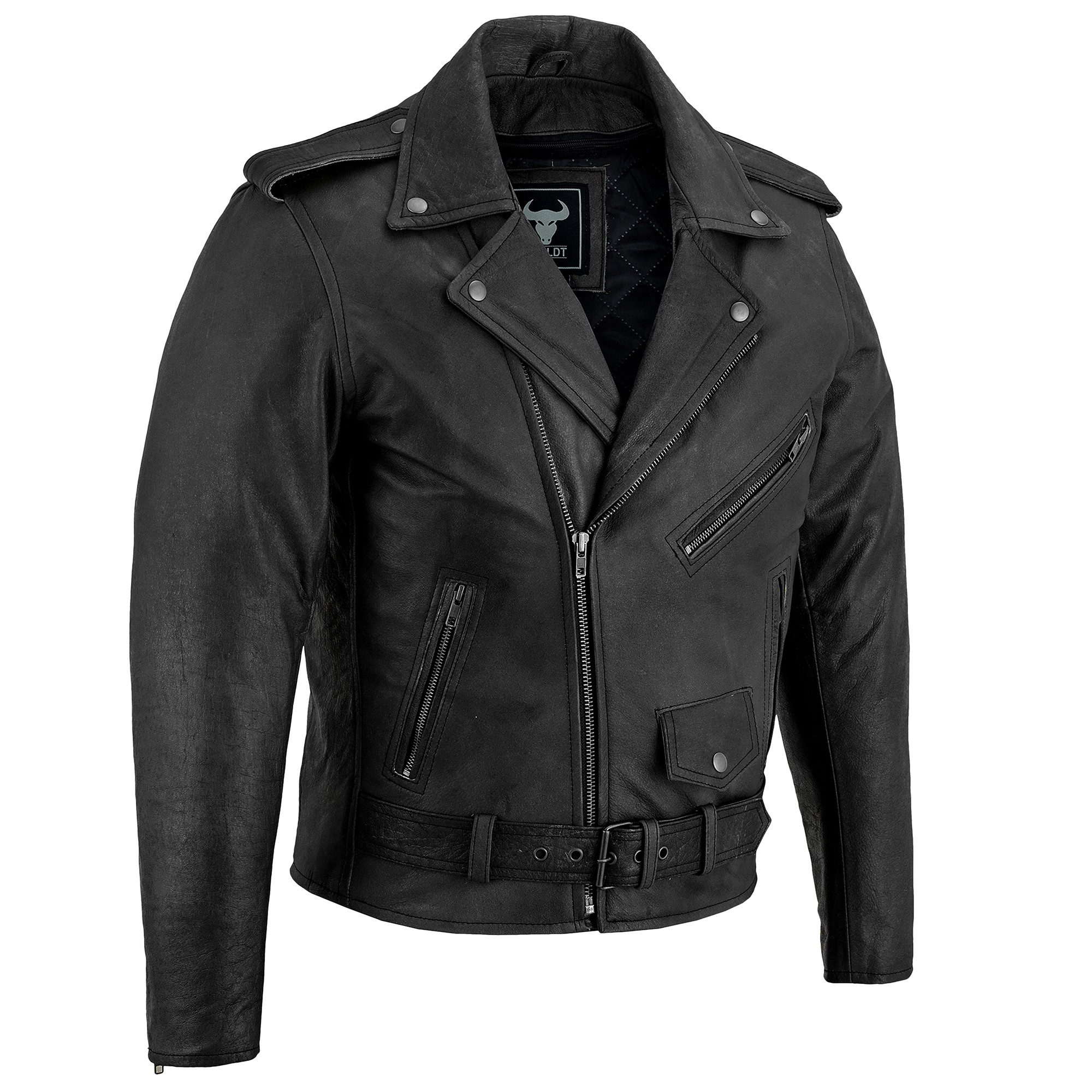 BULLDT Motorradjacke BLD418J Rockerjacke Chopper Lederjacke Brando Retro vintag