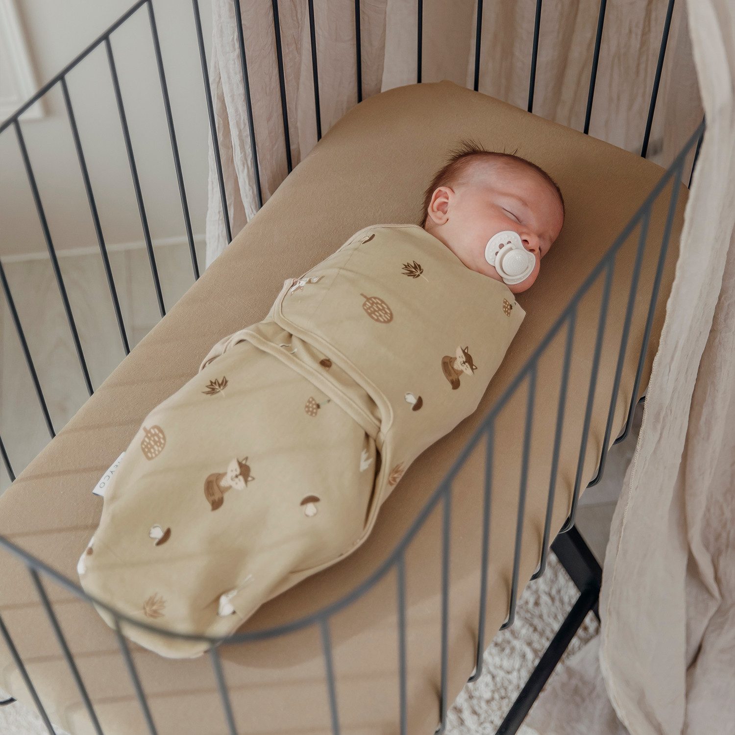 Meyco Baby Pucksack Forest Animals Sand (2 tlg), 4-6 maanden - 2-Pack – Bild 5 von 5