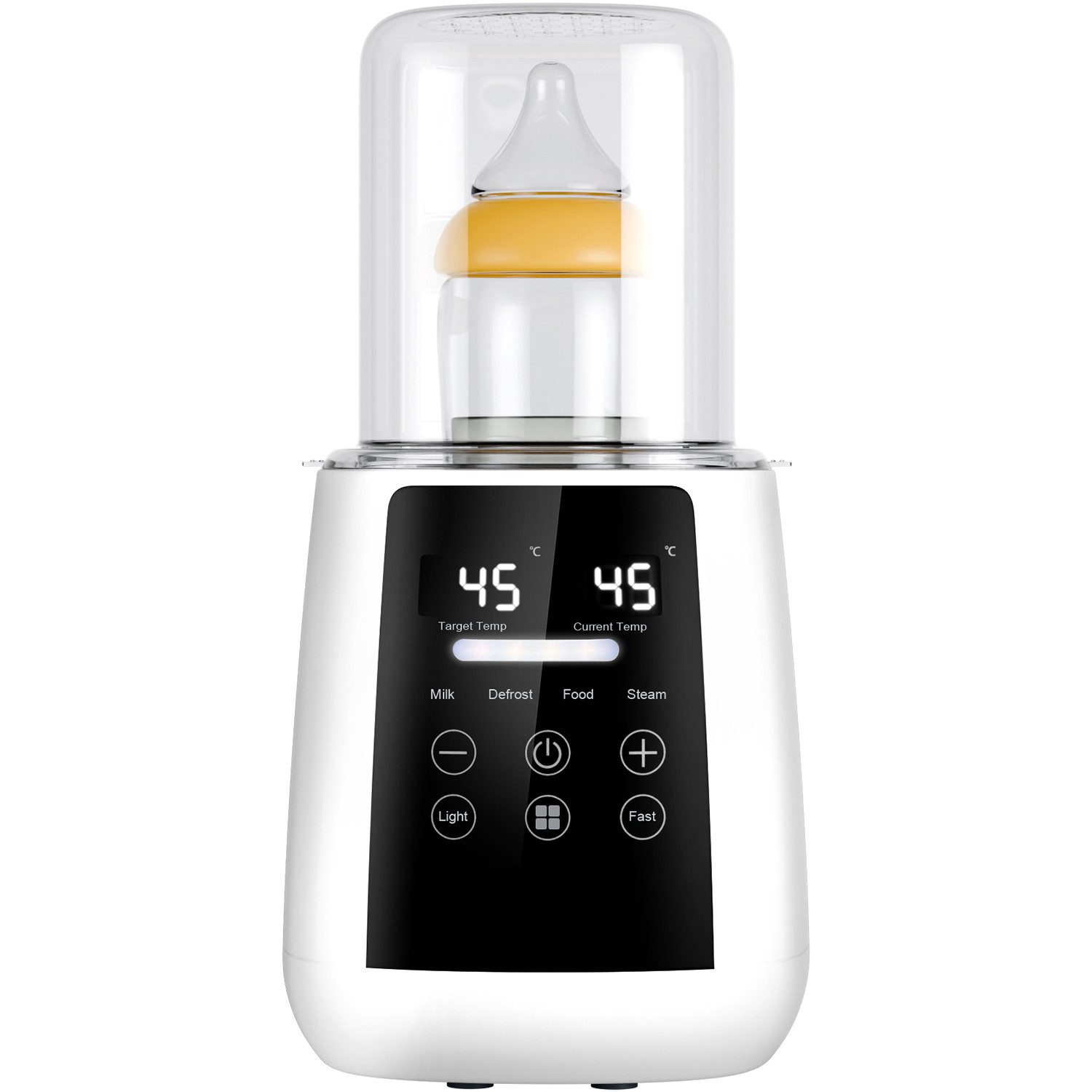 HS Onsing Babyflaschenwärmer 6-in-1 Babyfläschchenwärmer Sterilisator für Babyflaschen, präziser Temperaturkontrolle 24h-Wasserkonservierung Timer LCD-Display