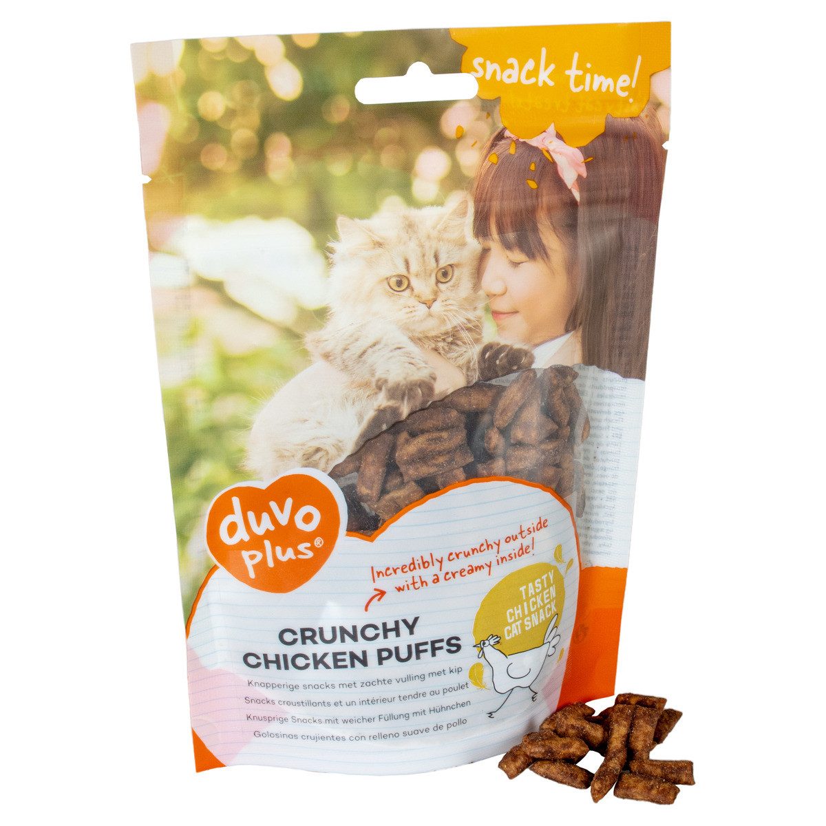 DUVO+ Katzensnack Crunchy Chicken Puffs 50 g, Snack für: Katze von DUVO+
