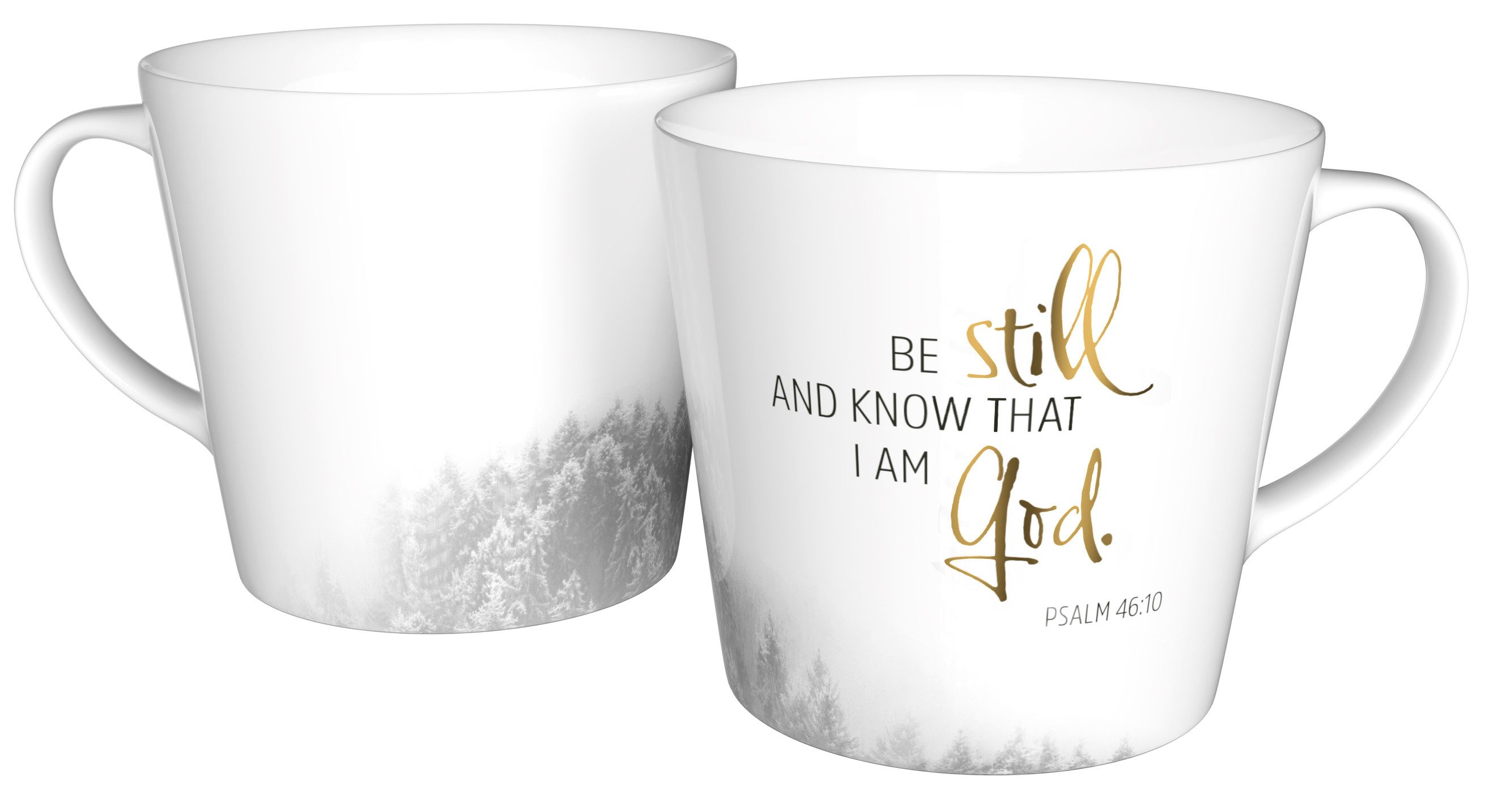 SCM Verlag Tasse Tasse "Be still and know" - Golddekor