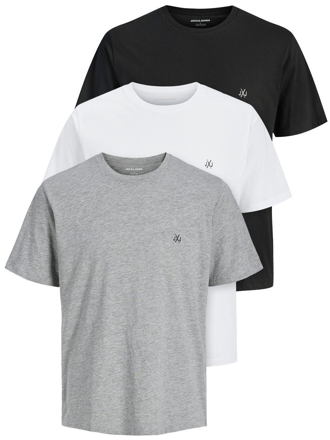 Jack & Jones Print-Shirt 3er Pack JXJ TEE (3-tlg) (3 Stück) etwas länger ge günstig online kaufen