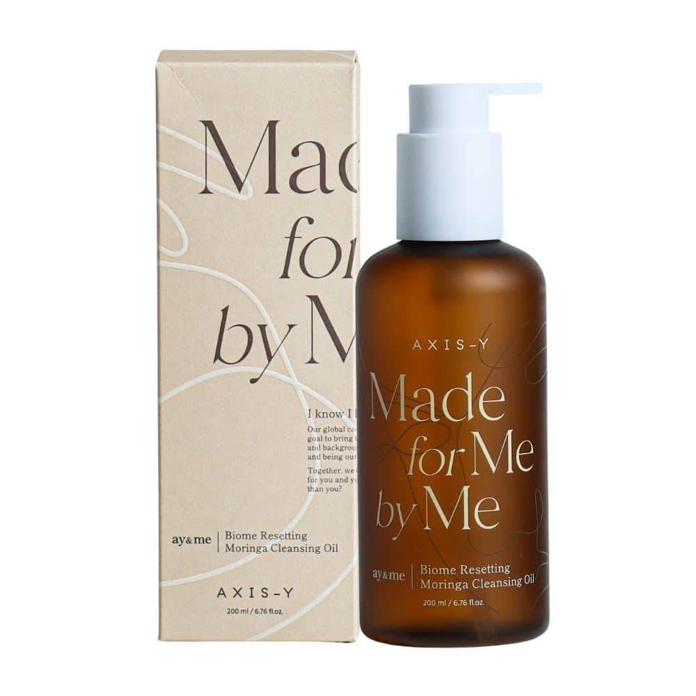 AXIS-Y Gesichts-Reinigungsmaske AXIS-Y I Biome Resetting Moringa Cleansing Oil - 200 ml, Veganes Cleansing Oil mit Biome- und Moringa-Komplex