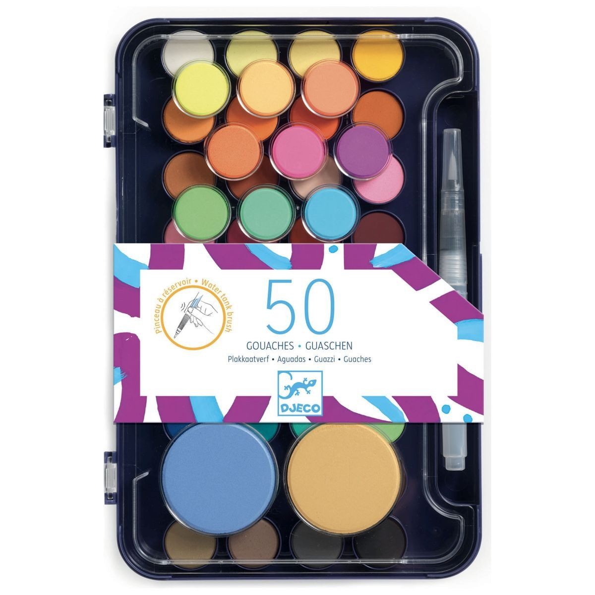 DJECO Kreativset Farben: Künstlerpalette Malset für Kinder
