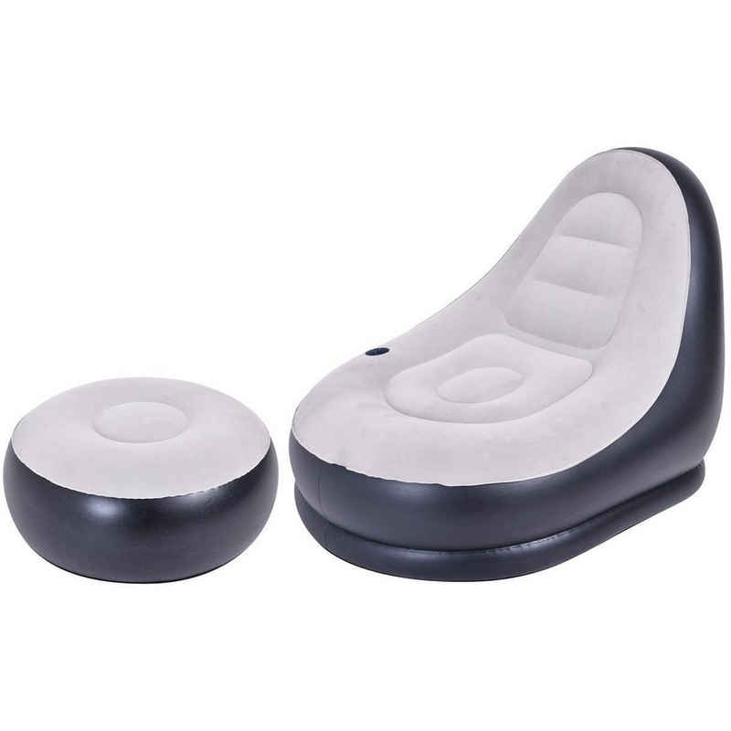 Avenli Luftsessel »Aufblasbarer Sessel«, (Aufblasbarer Lounge Sessel mit Hocker, Sessel aufblasbar 125x100x85cm), Luftsitz für Kinder und Erwachsene