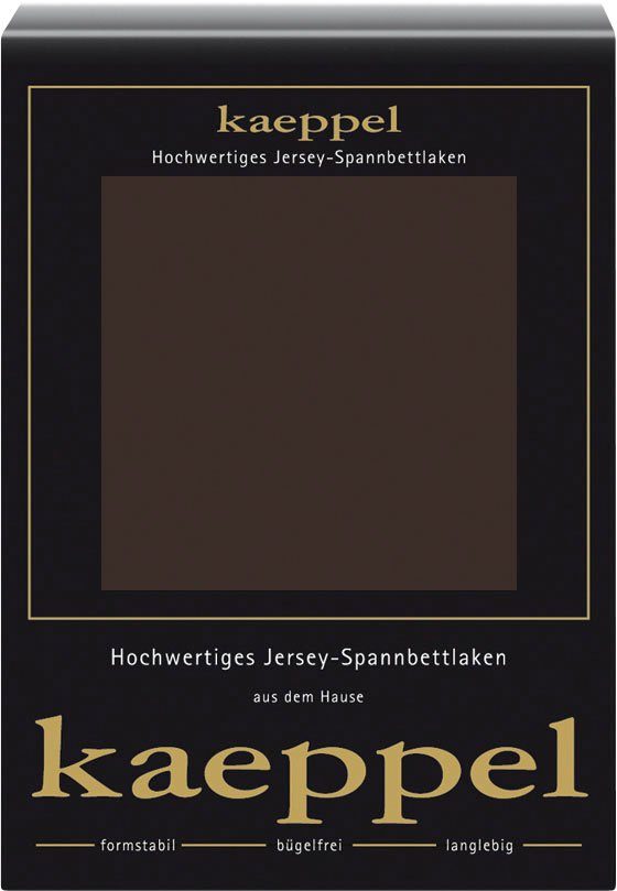 Kaeppel Spannbettlaken Single Jersey Mako Elasthan, Jersey-Elasthan, Gummizug: rundum, (1 Stück), aus 97% Baumwolle und 3% Elasthan
