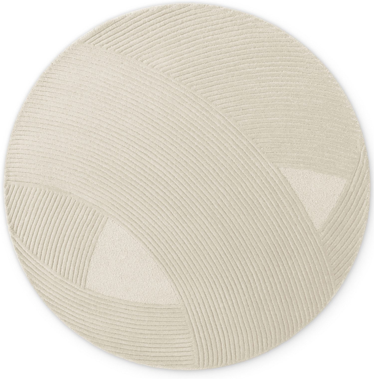 Ted Baker Wollteppich Victoria, auch in rund, rund, Höhe: 18 mm, Naturteppich Wolle, Hoch-Tief-Design, Wohnzimmer, Schlafzimmer