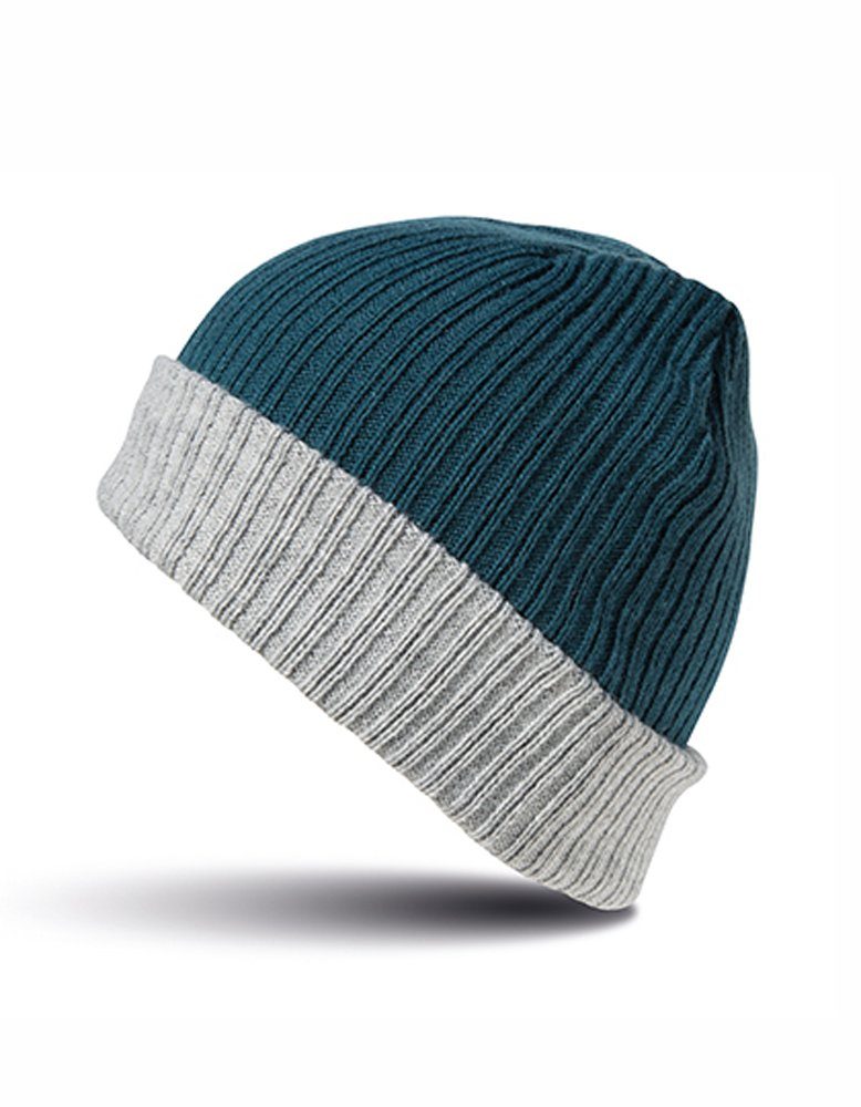 Goodman Design Teal/Grey Winter Doppellagig Beanie Winddicht Strickmütze Mütze