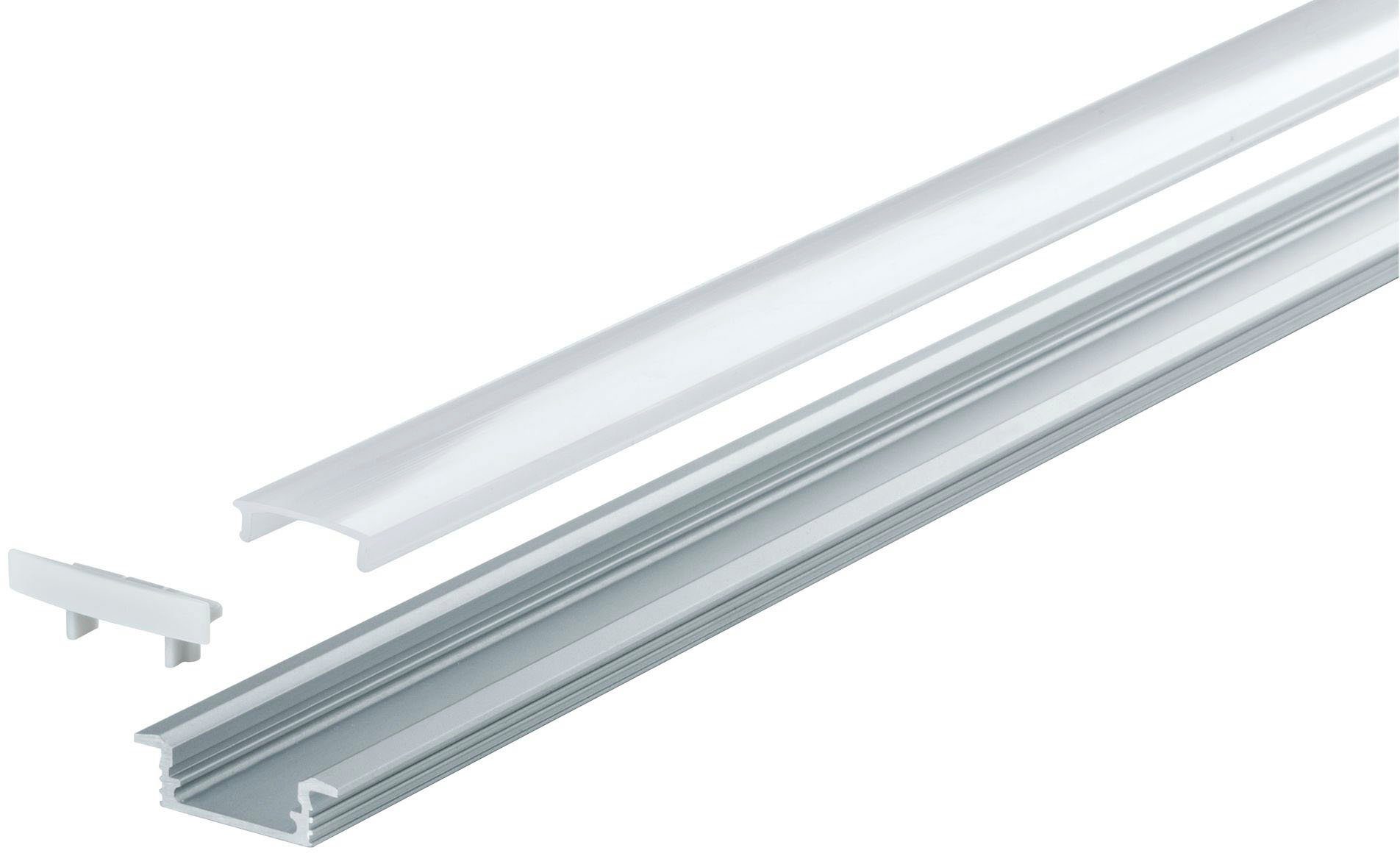 Paulmann LED-Streifen Alu Satin,Alu/Kunststoff mit eloxiert, 100cm Alu Floor Diffusor Profil