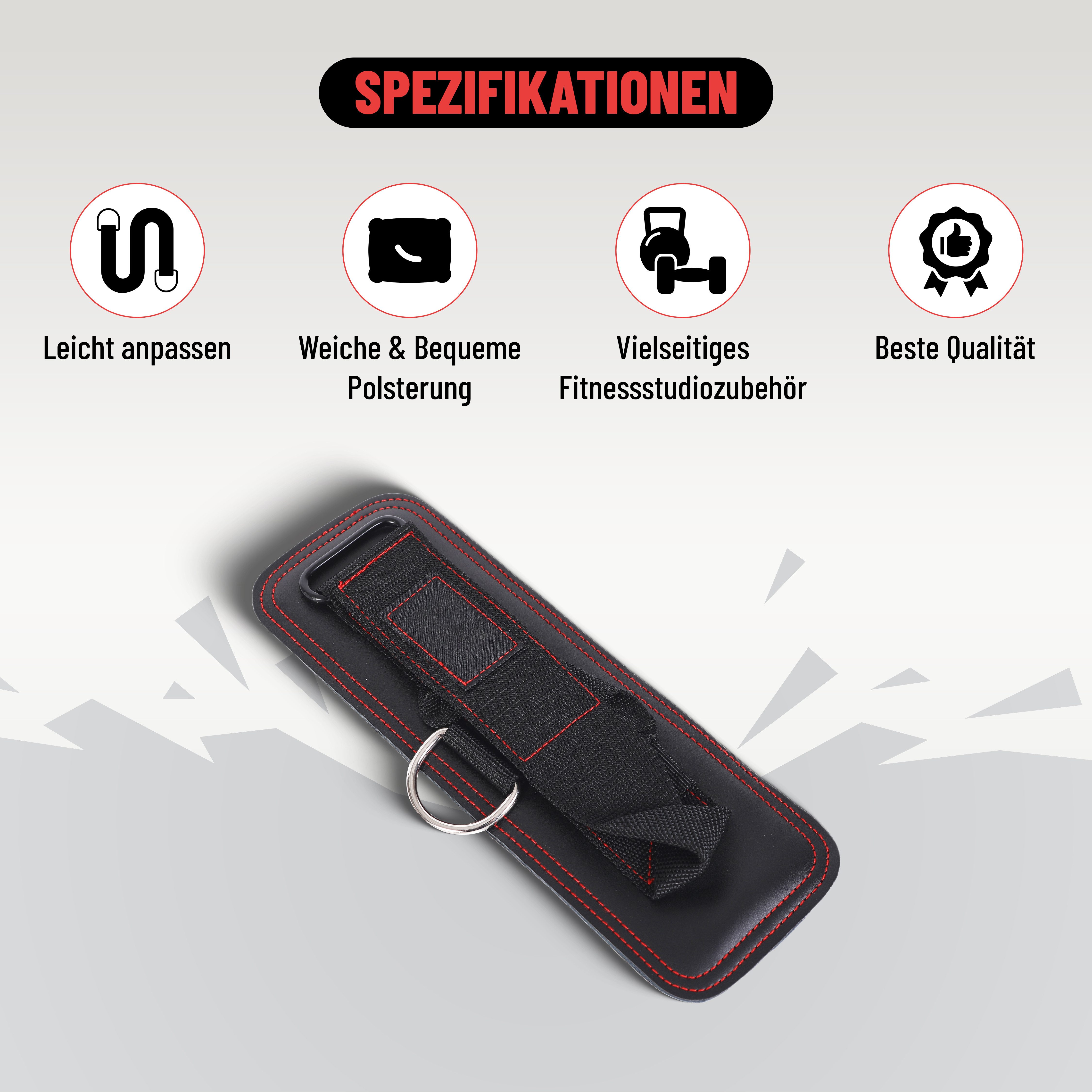 Endless Fußgelenkbandage Hochwertiger einzelner Knöchelriemen Gym, Widerstandsbänder (1 Stk. Knöchel Starp, Verstellbarer Riemen mit Metallschnalle), Für Cable Machine Gym Fußgelenkmanschette