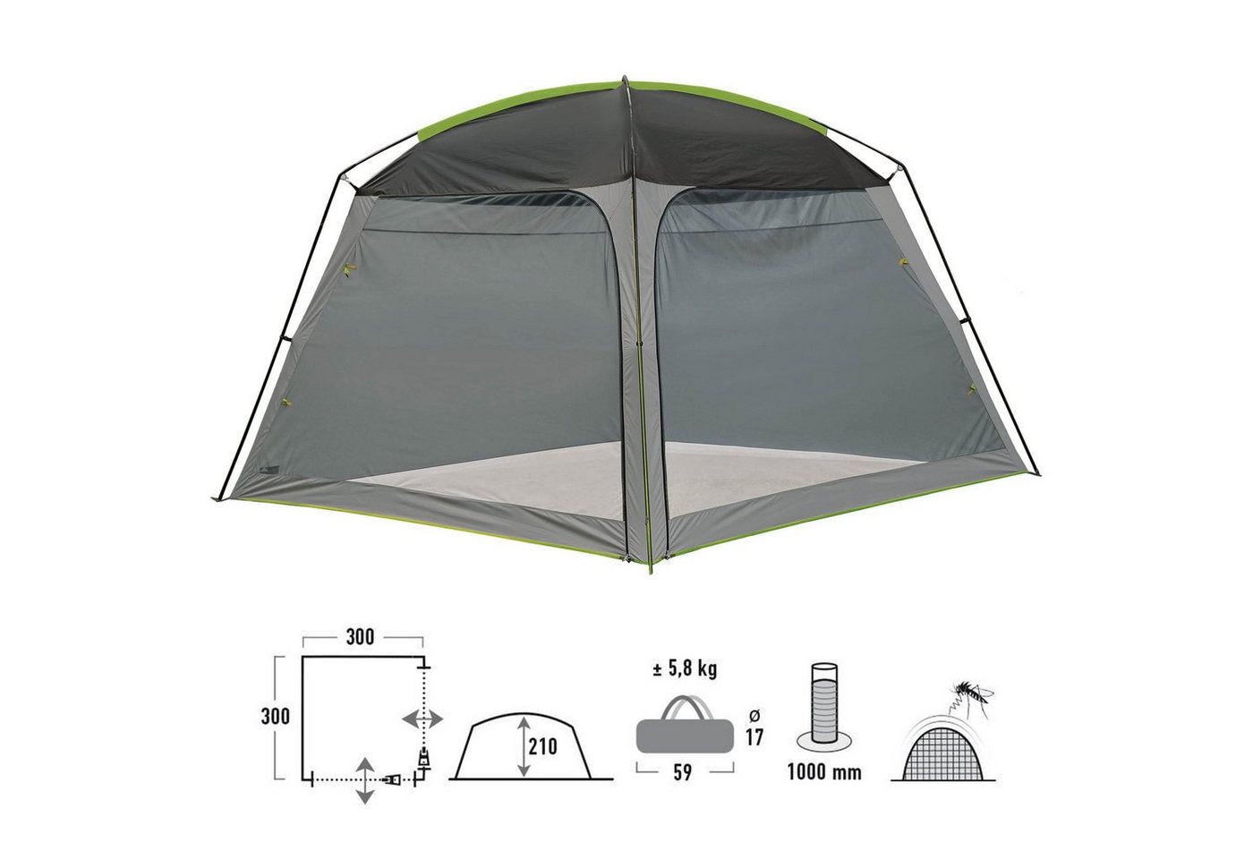 Thumbnail - High Peak Pavillon Garten Pavillon Camping Küchen, Zelt Partyzelt Strandzelt Sonnenschutz