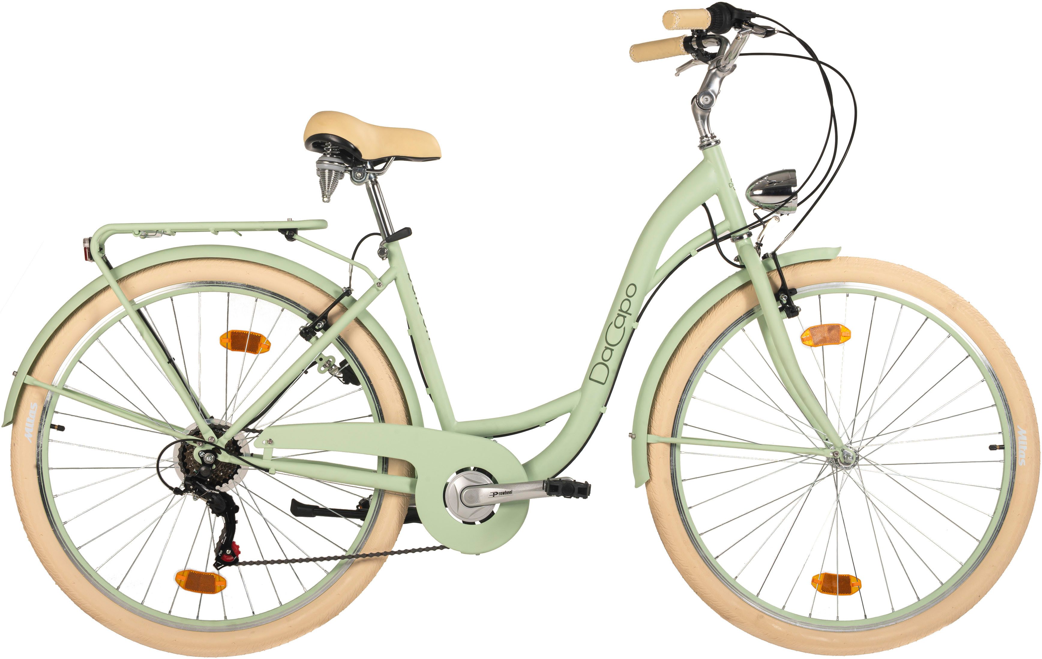 Cityrad Balloon Damenrad 28'' grün 6 Gänge 48 cm