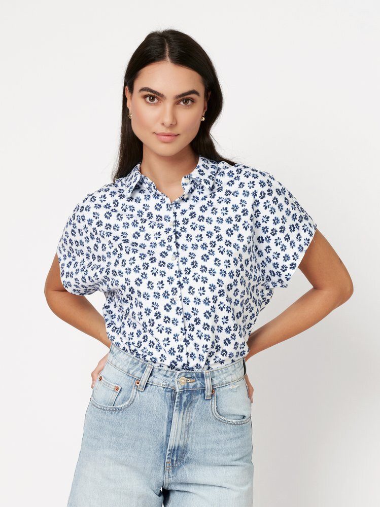 DESOTO Klassische Bluse Florine mit Hemdblusenkragen