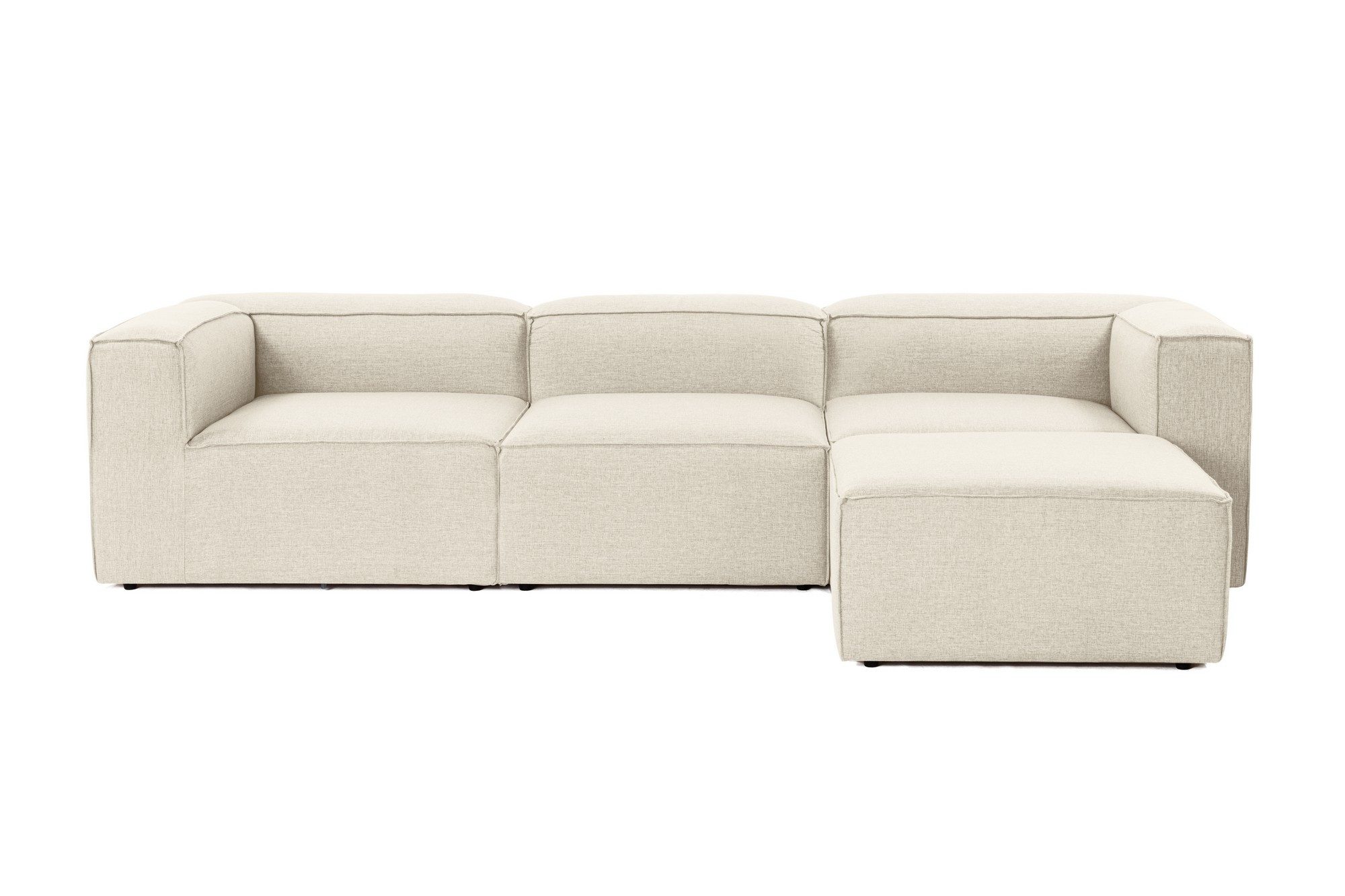 Myhomelando Ecksofa Fora, beidseitig montierbar, mit pflegeleichtem Leinenbezug