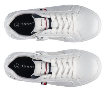 Tommy Hilfiger LOGO LOW CUT LACE-UP SNEAKER Plateausneaker Retro Sneaker mit Reißverschluss und Signature Logoschriftzug
