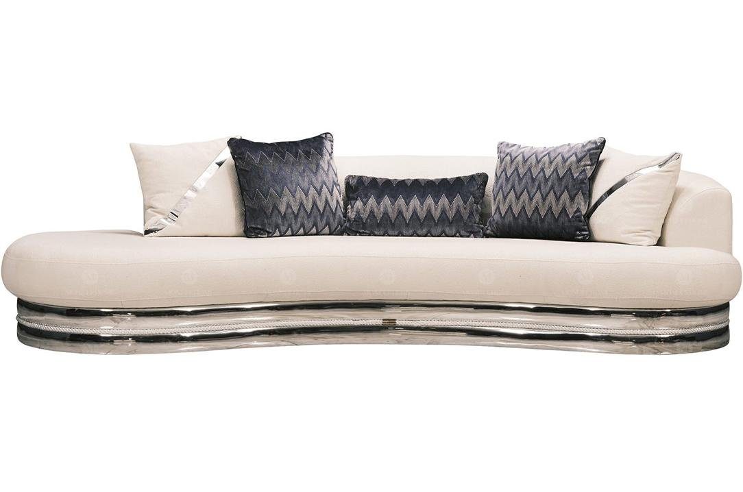 JVmoebel Sofa Moderne Dreisitzer Couch Made Teile, Sitzer Polstersofa 1 Weiß, in Europa Sofa 3