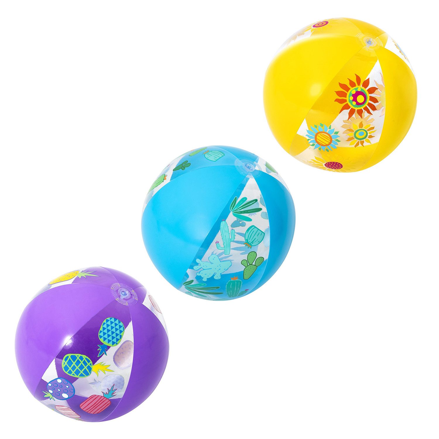 Bestway Wasserball Groove n' Splash™ (Packung, 1-St., Ø 34 cm, 1 St. im Lieferumfang enthalten), Aus strapazierfähigem PVC