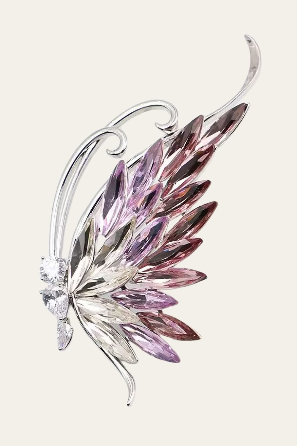 MayTree Brosche "Schmetterling lila", mit brilliantem Strass (Stück, 1-tlg) günstig online kaufen