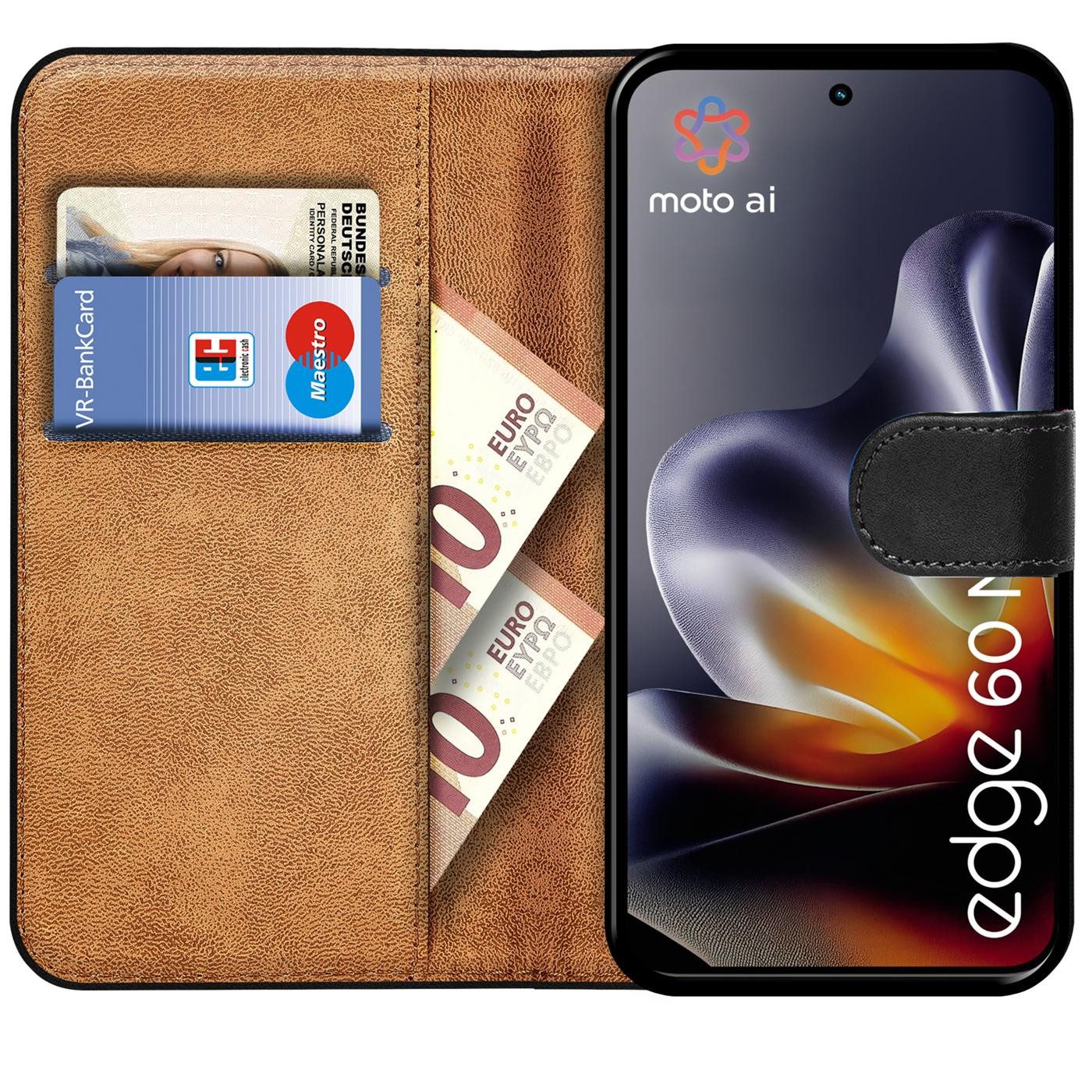 CoolGadget Handyhülle Wallet Klapp Tasche Book Case für Motorola Edge 60 Neo, Hülle Klapphülle Flip Cover Etui Schutzhülle – Bild 2 von 5