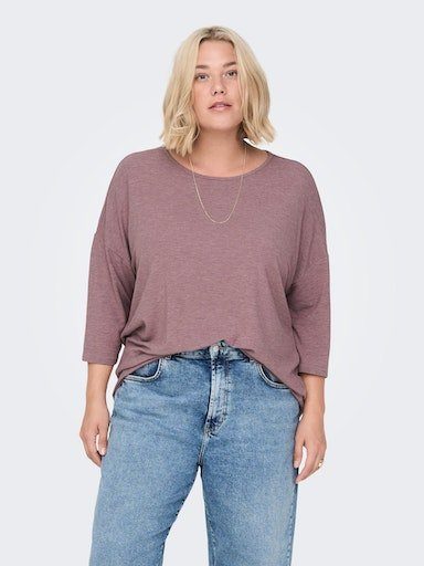 CARMAKOMA 3/4 CARLAMOUR Shake Grape NOOS JRS TOP Detail:MELANGE 3/4-Arm-Shirt ONLY