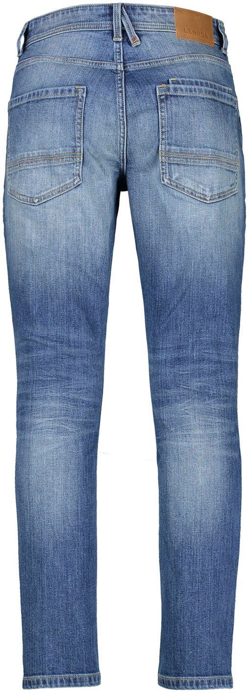 LERROS mit 5-Pocket-Jeans leichten Baxter blue Abriebeffekten strong