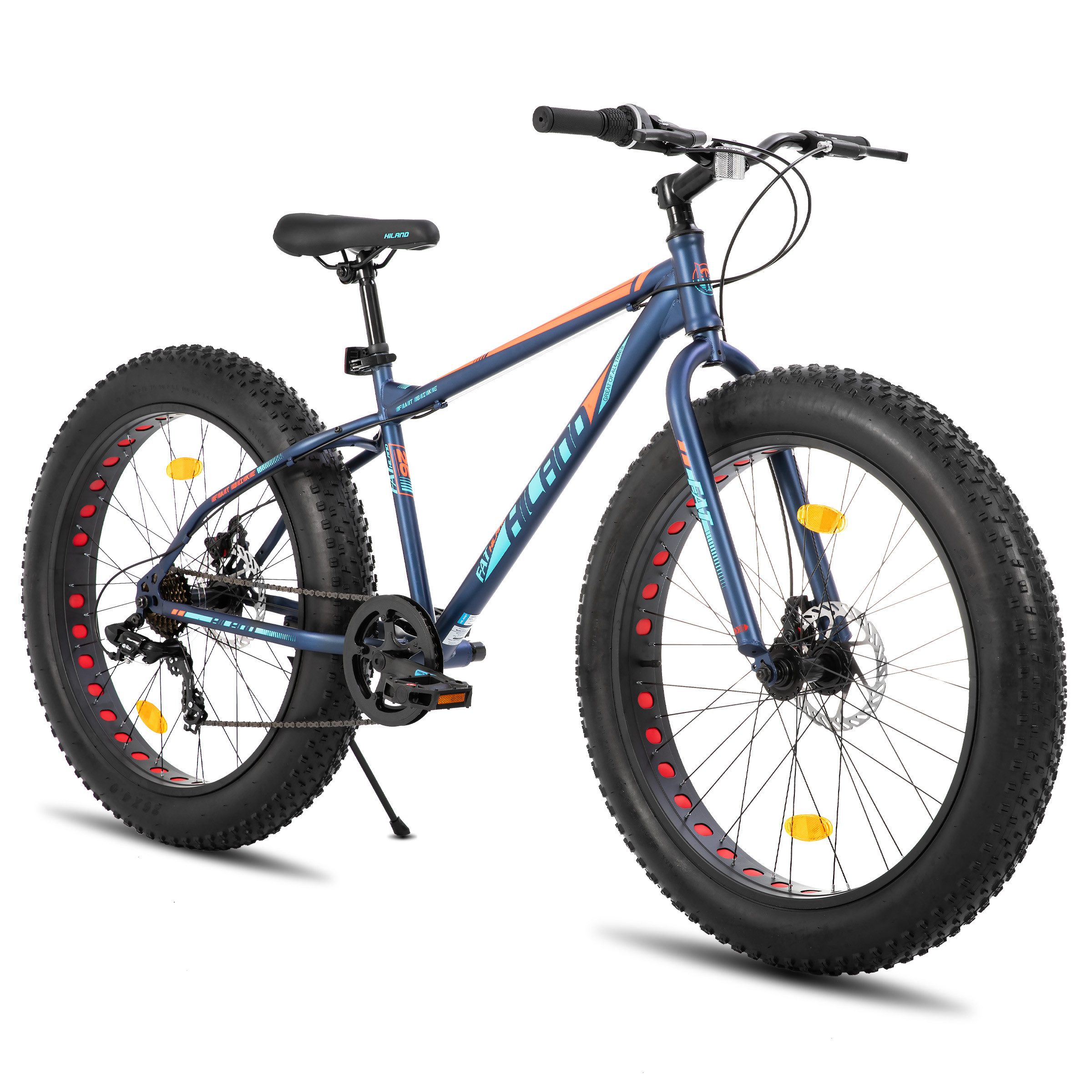 HILAND Fatbike 20 24 26 Zoll Kinder Fat Tire Fahrrad für Jungen Mädchen, Kinderfahrrad 7-Gang, Doppel scheibenbremse Kinder Mountainbike