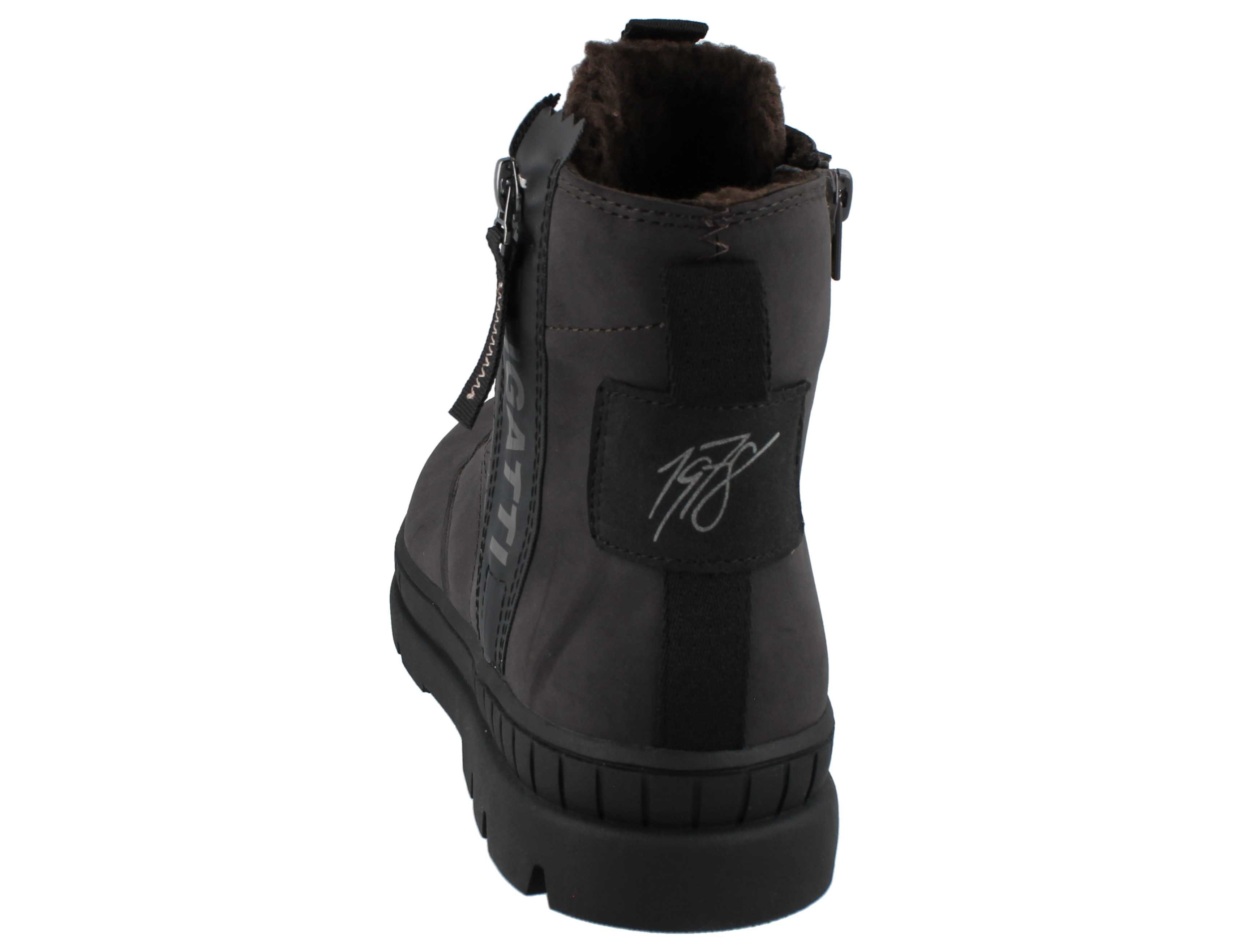 bugatti BUGATTI Herren Winterstiefel Warmfutter dunkelbraun Kunstleder - Winterstiefel