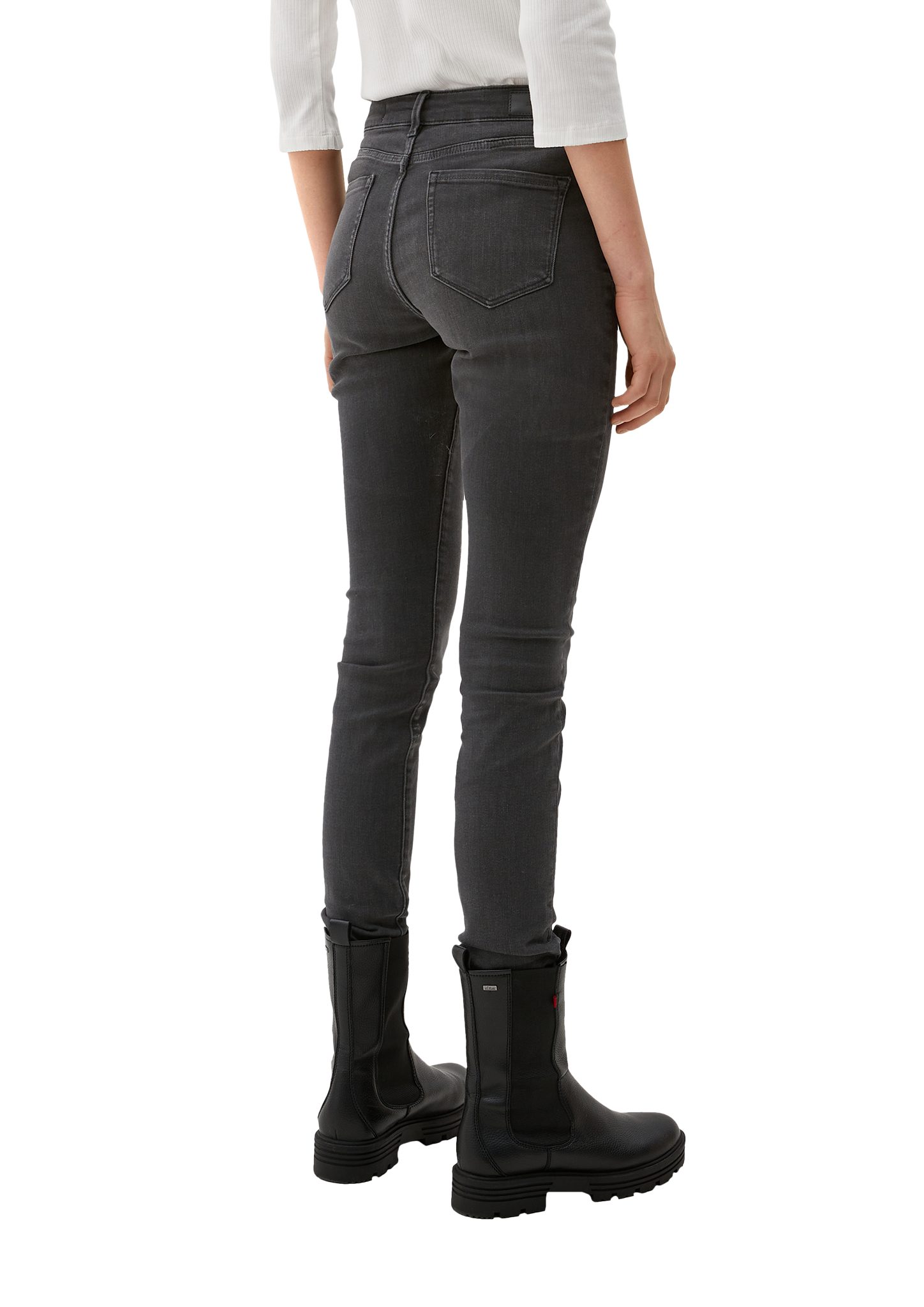 Mid Skinny / Jeans Skinny stretched s.Oliver 5-Pocket-Jeans Izabell / Rise grey Fit / Leg den